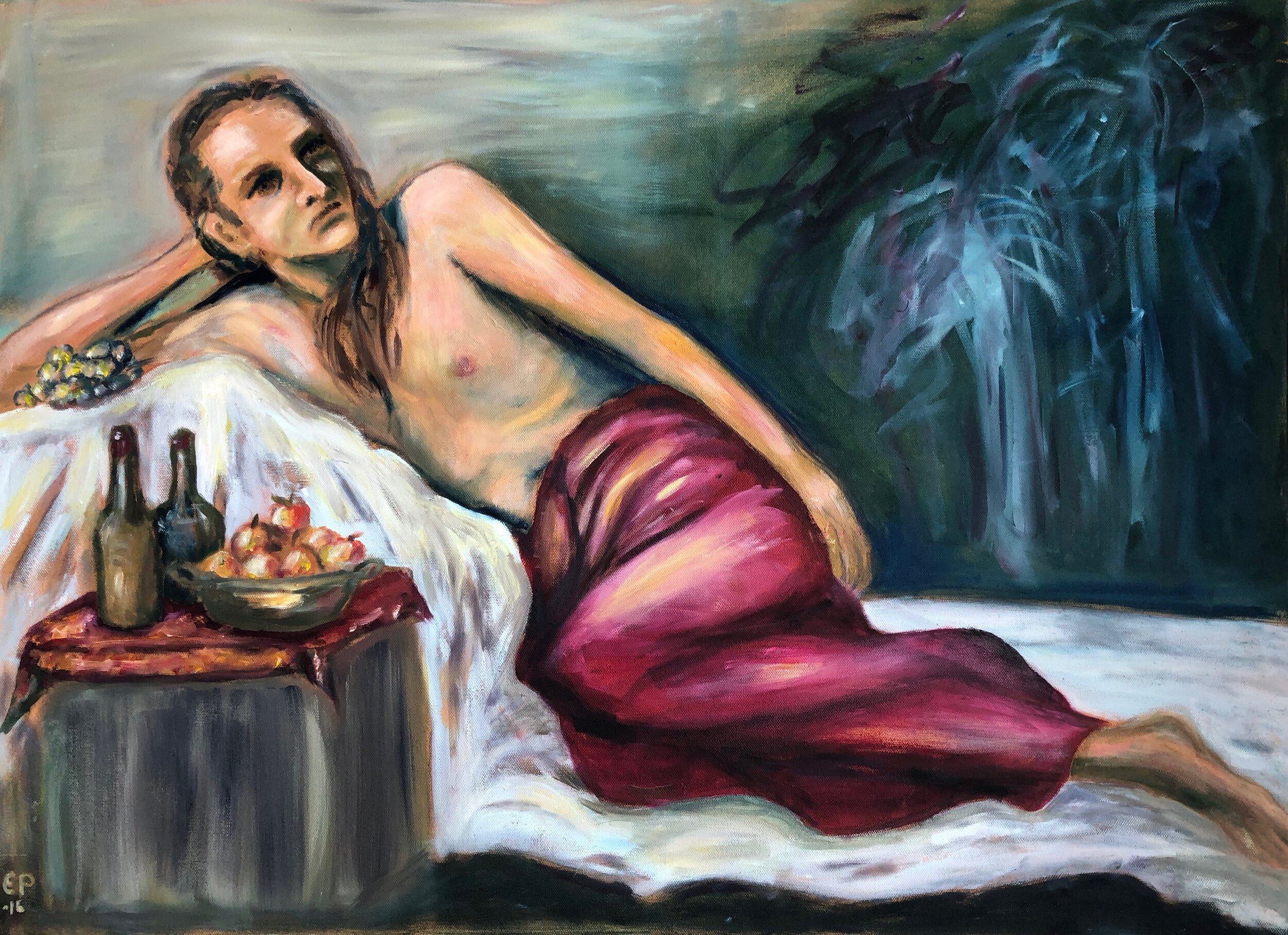  BACCHUS, 2016, acrylic and oil on canvas, 65x90cm 