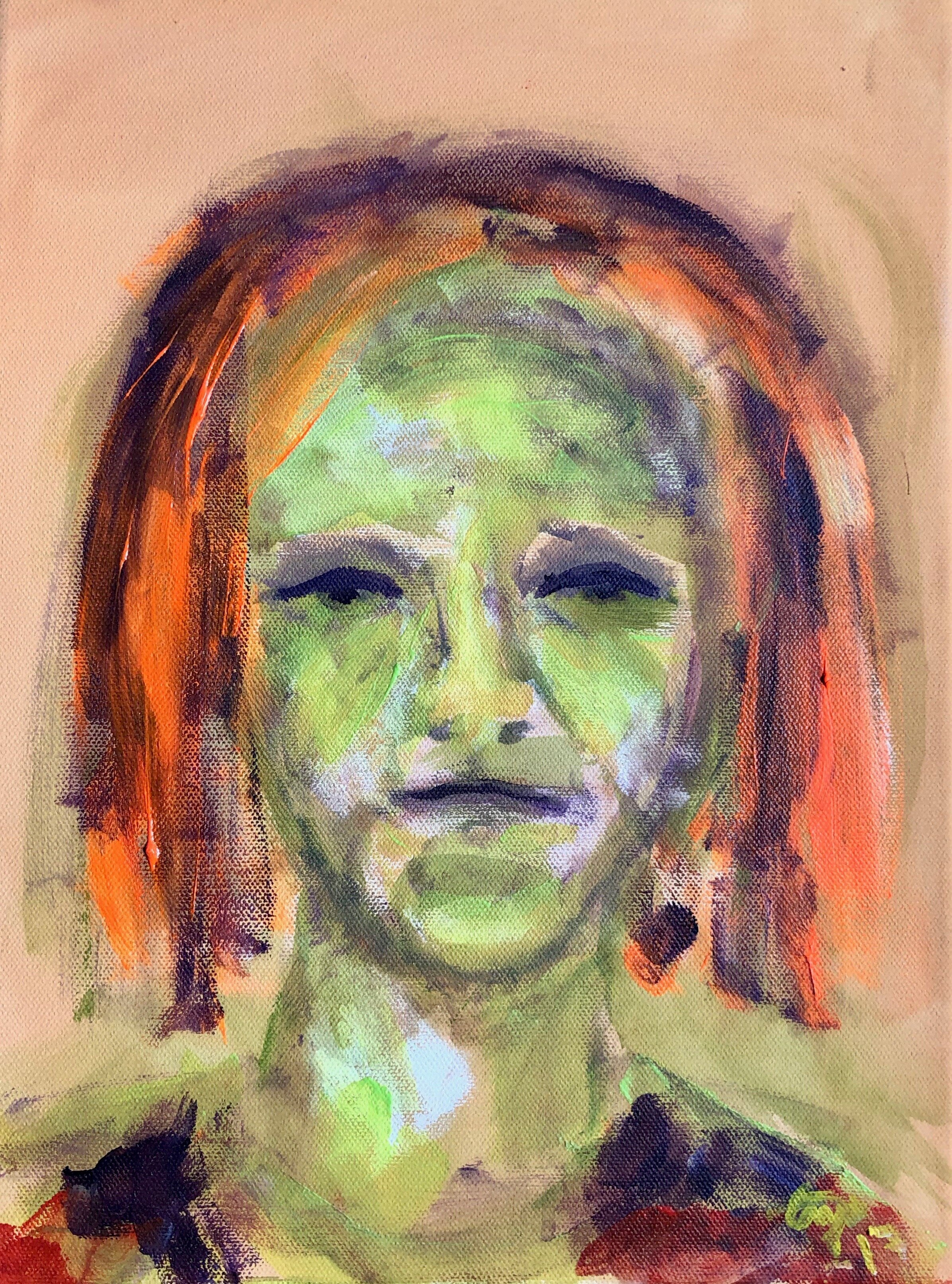  HYGIENIST, 2017, acrylic on canvas, 40x30cm 