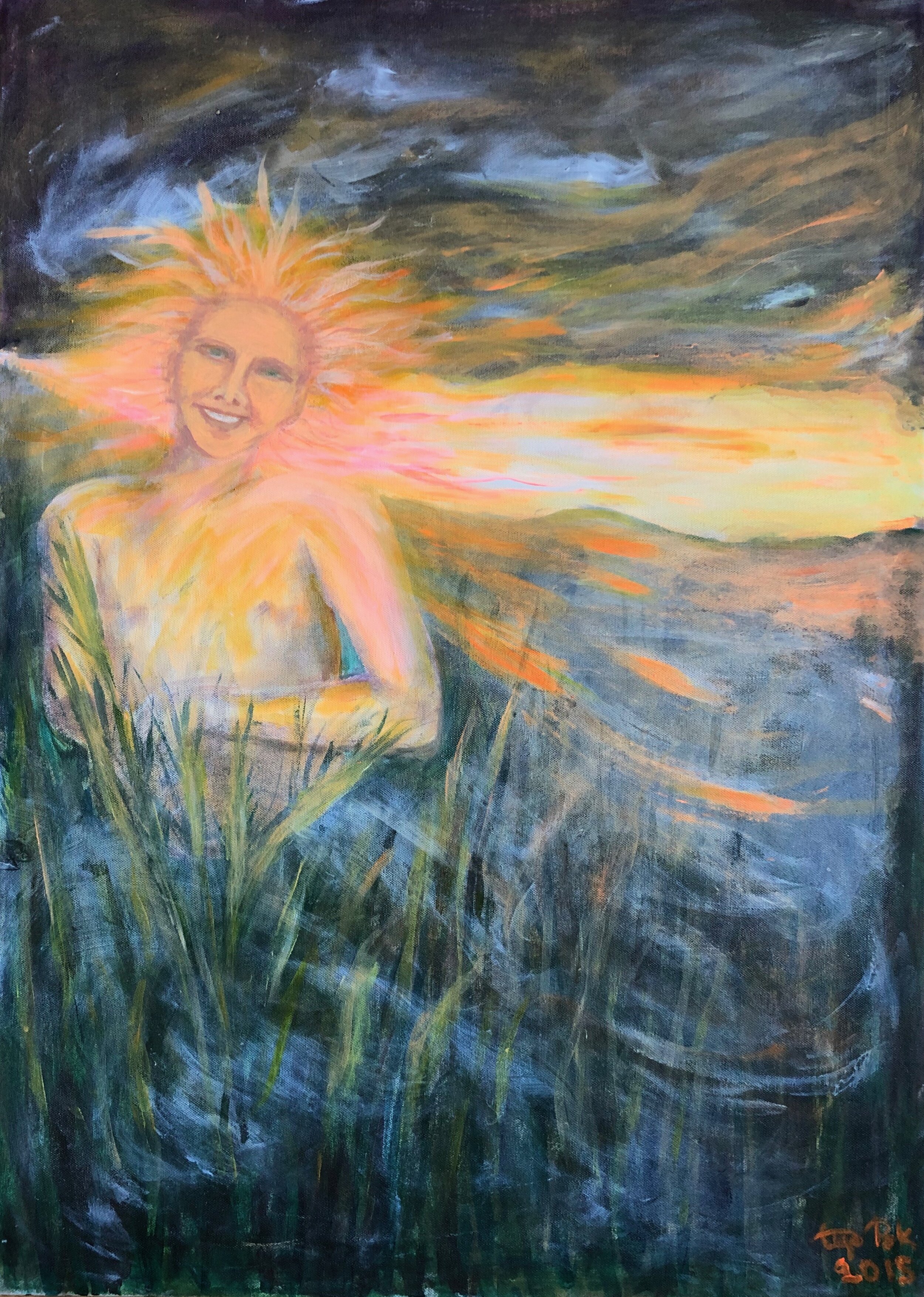  SMILING APOLLO, 2015, acrylic on canvas, 90x65cm 