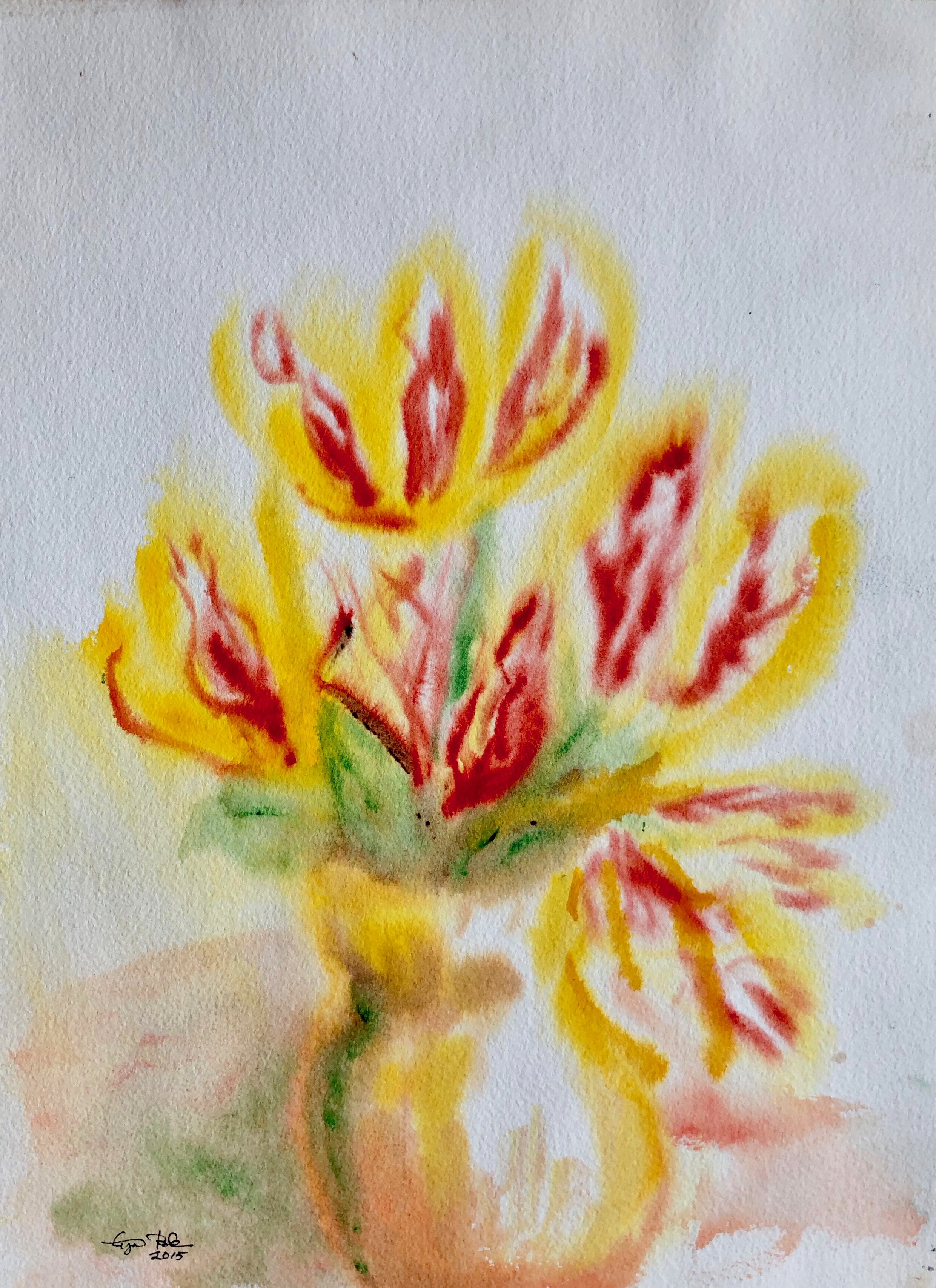  TULIPS, 2015, 38x28cm.  Sold. 