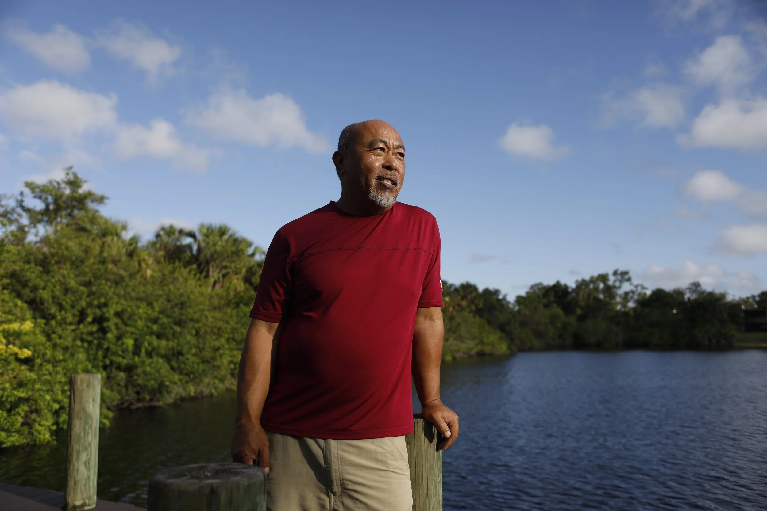 Former Minnesota Representative Cy Thao poses for a portrait at his home on May 12 in Bradenton, Fla. Thao, also a visual artist, now lives in Florida after years of public service in Minnesota. Octovio Jones for MPR News