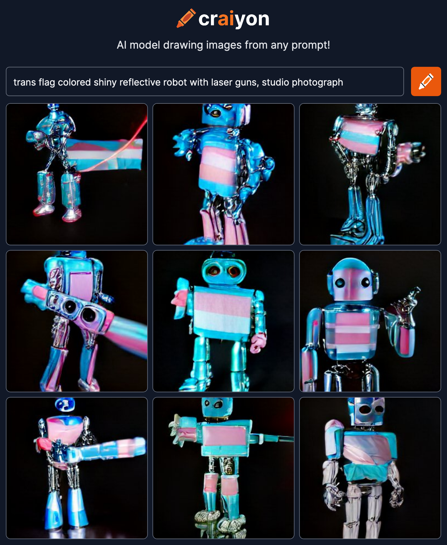 craiyon_032602_trans_flag_colored_shiny_reflective_robot_with_laser_guns__studio_photograph_br_.png