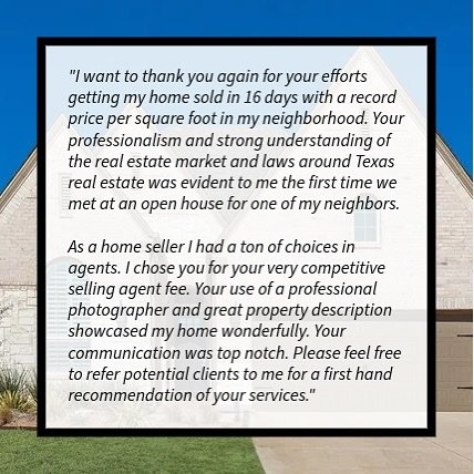 It&rsquo;s comments like these that make me 😃 And on top of that my 1% listing fee saved Tony over $10,000 as compared to traditional 3% agents.

☎️ Ready to buy or sell? Reach out to begin you real estate journey with an experienced REALTOR who liv