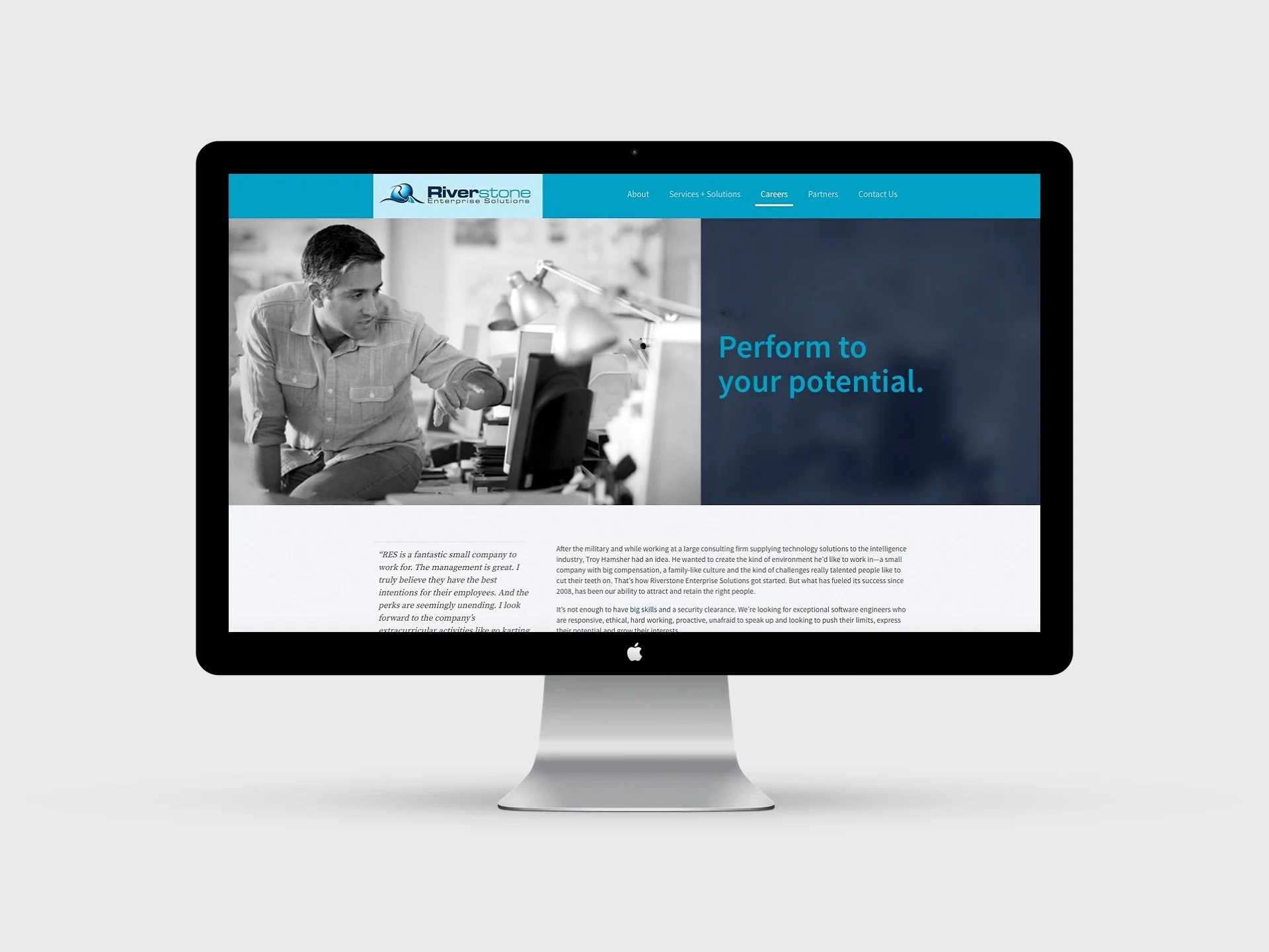 Riverstone Enterprise Solutions Website - Careers page