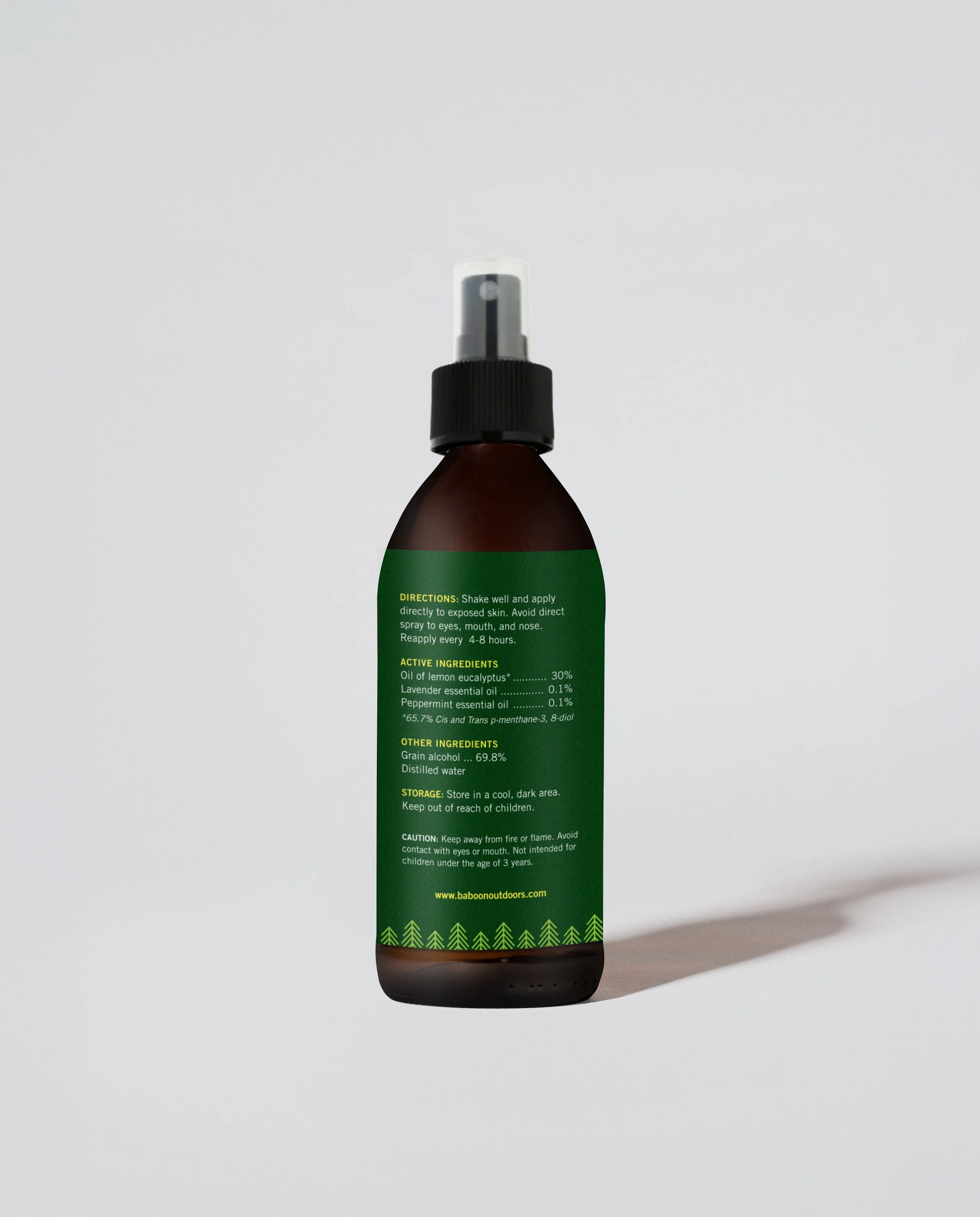 Baboon Outdoors' Begone! packaging (back)