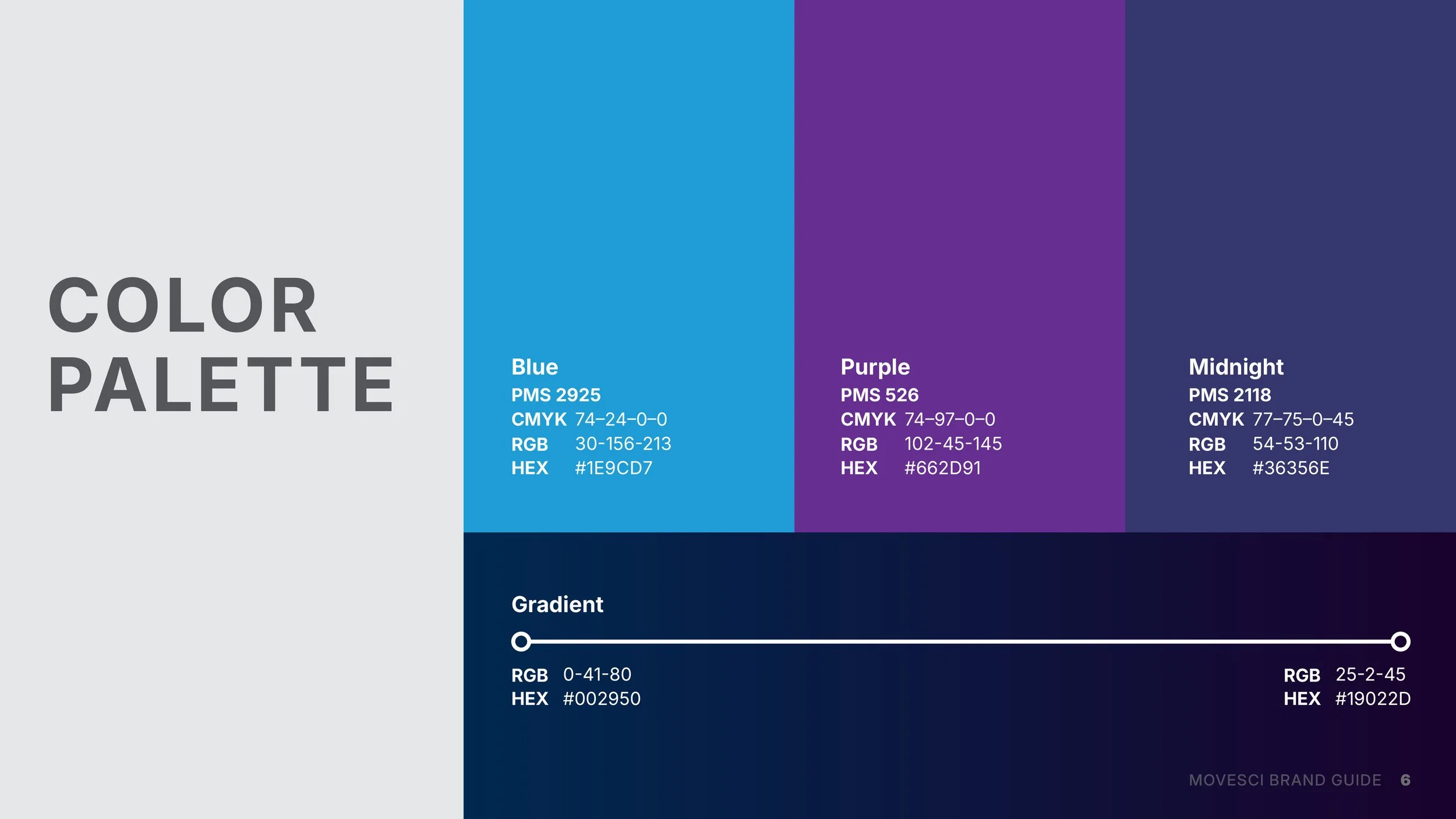 MoveSci Brand Guide - Color Palette