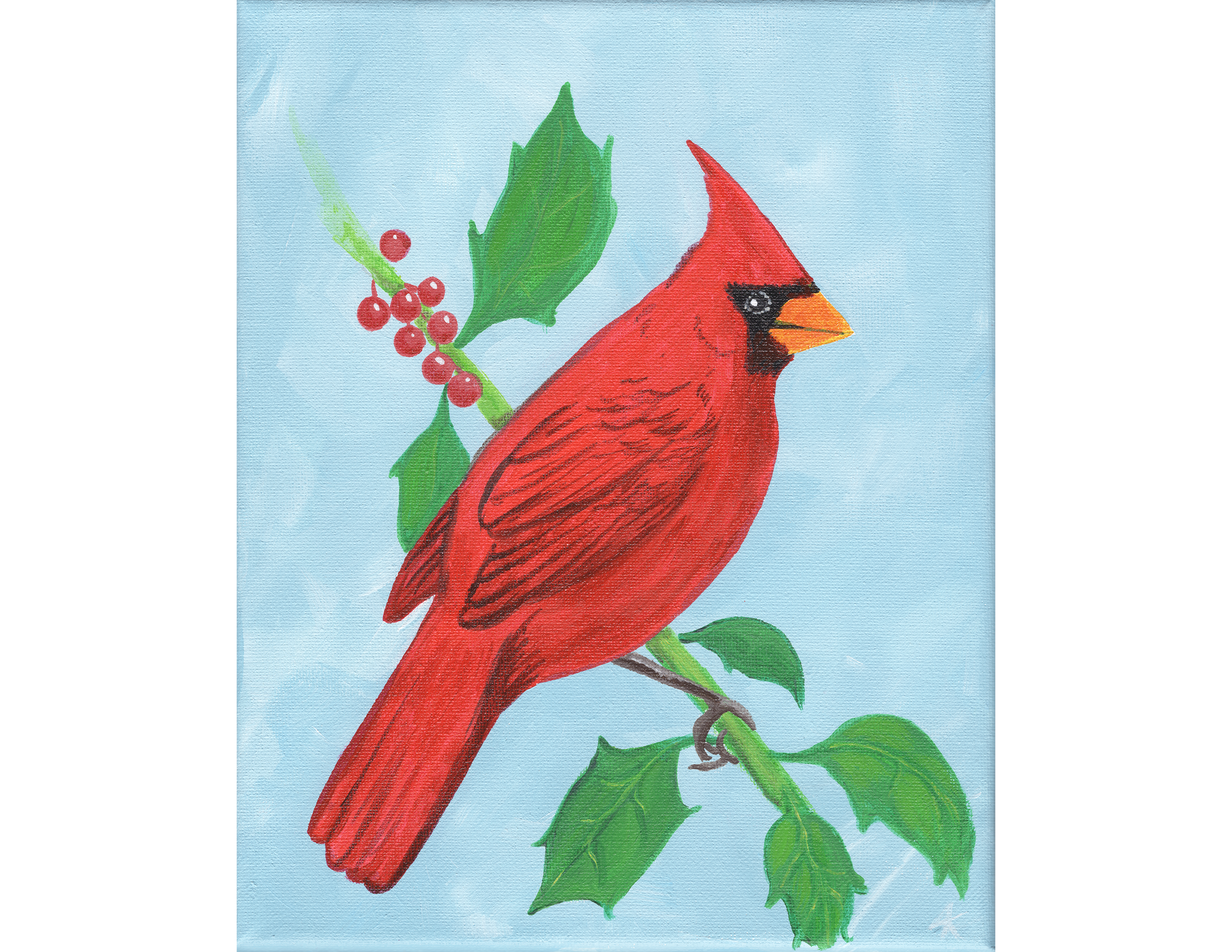 "Winter Cardinal" Paint Along Class
