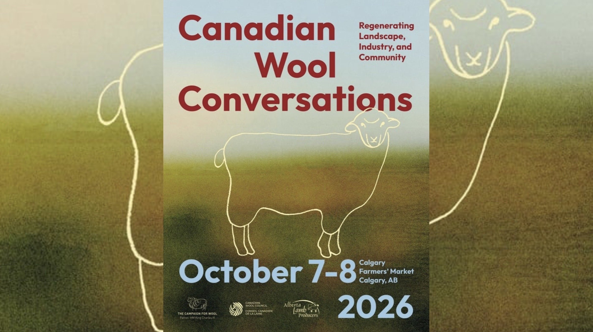 Canadian Wool Conversations 2026 conference poster Calgary Alberta