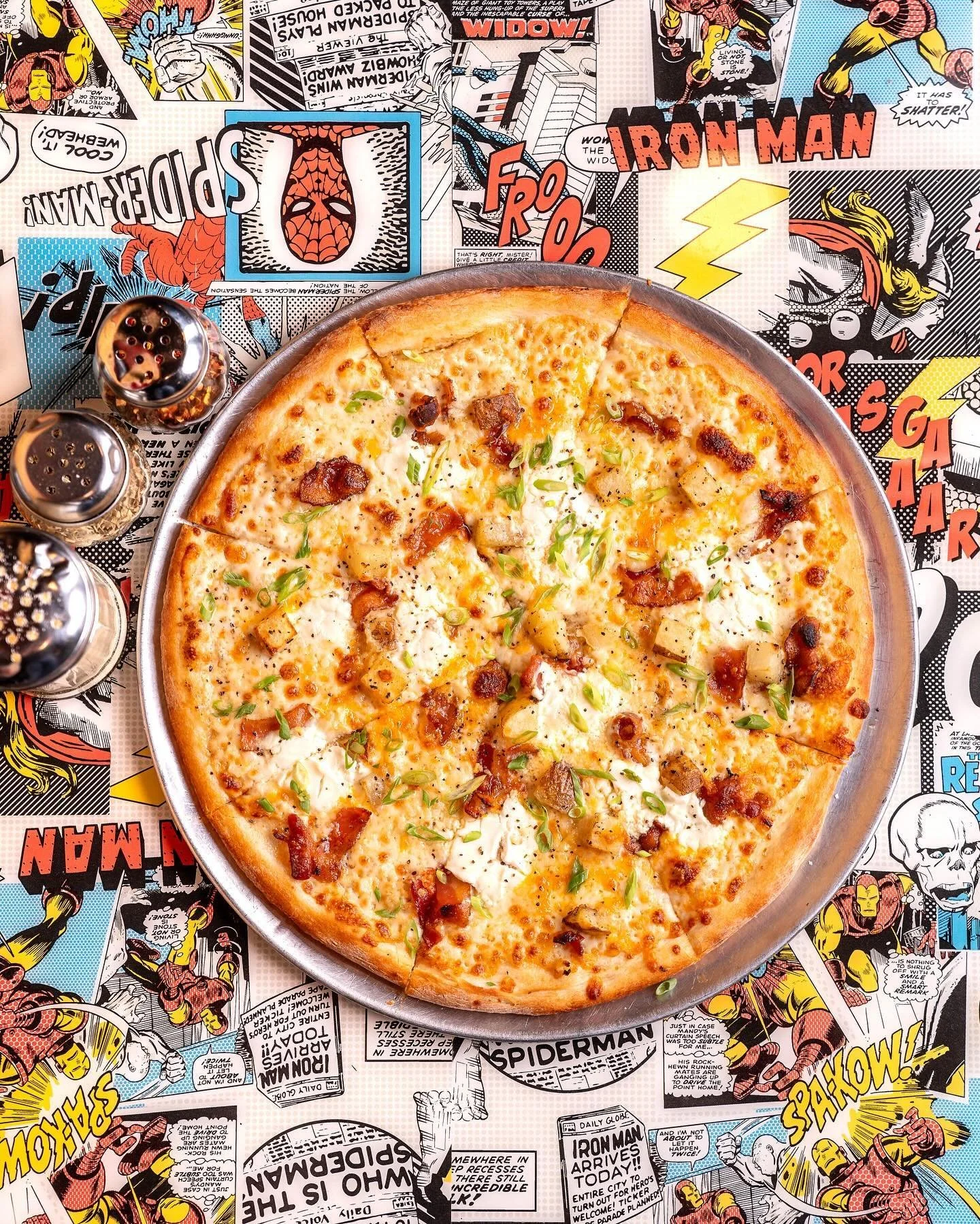 A POTM favorite is back for September, The Very Baked Potato!

Ranch base with cheddar cheese, bacon, baked potato, sour cream, garlic, green onions and salt and pepper.

Stop by any of our three Tallahassee locations and give it a try, call us up, o