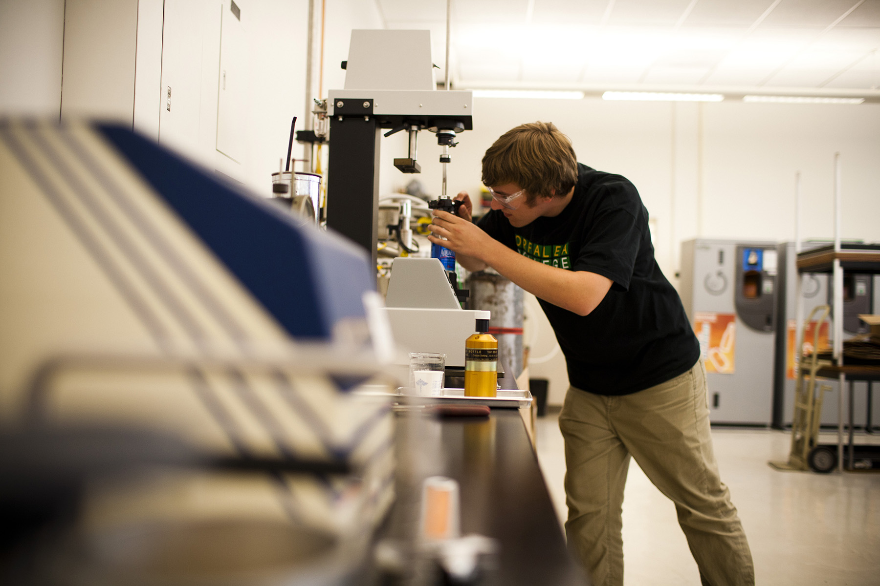 Engineering student at the workshop