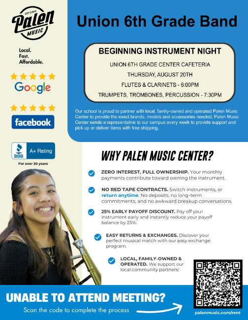 flyer with info about the event