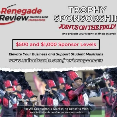 🌟 Be Part of the Spotlight at the 42nd Annual Renegade Review! 🌟

We&rsquo;re inviting local businesses to join us as a Trophy Sponsor for one of Oklahoma&rsquo;s premier marching band competitions. With 19 bands at this year's 42nd annual event, a