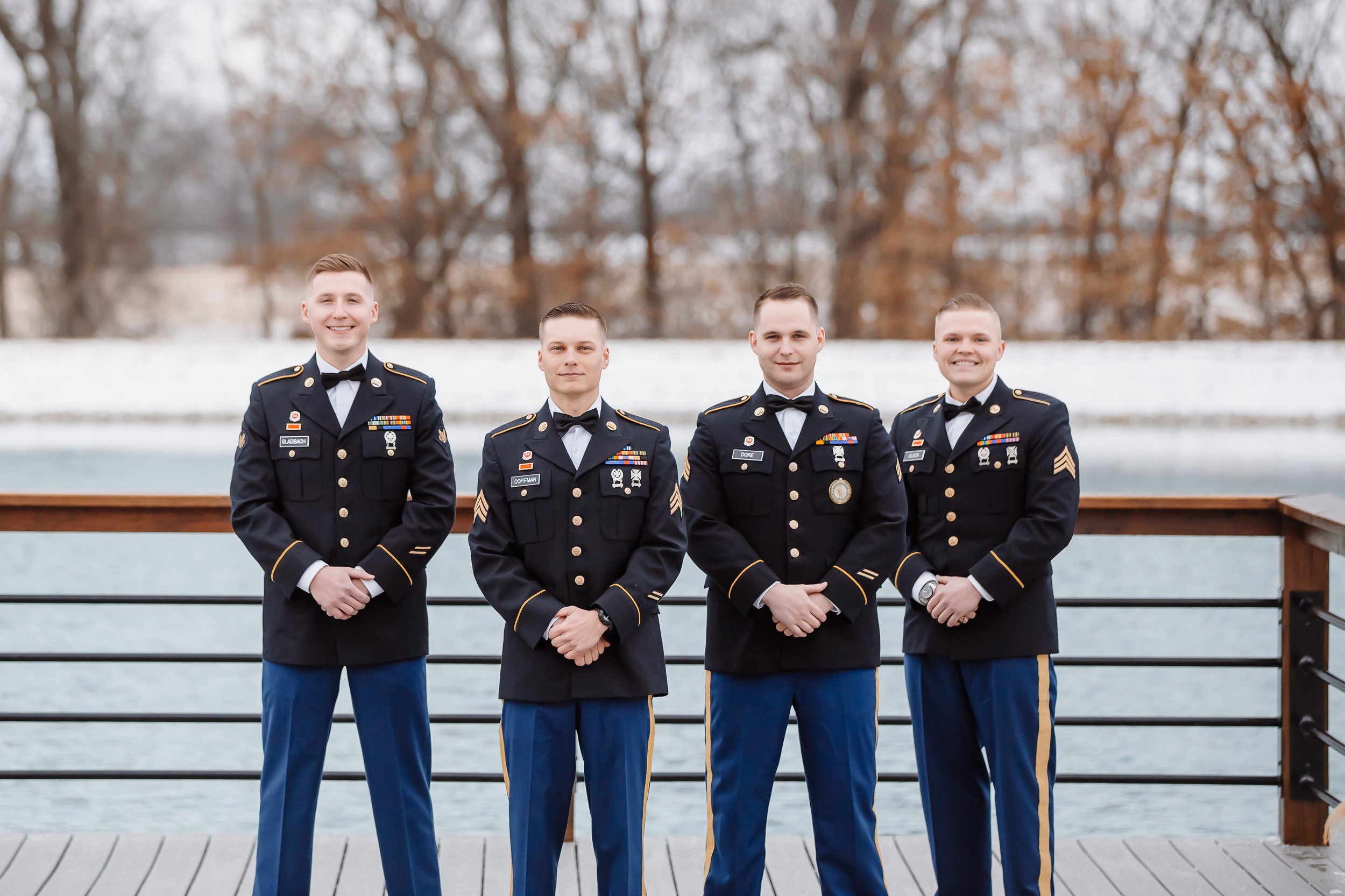 Winter Wedding Missouri Venue Emerson Fields groomsmen bridal party suit military wedding marine.jpg