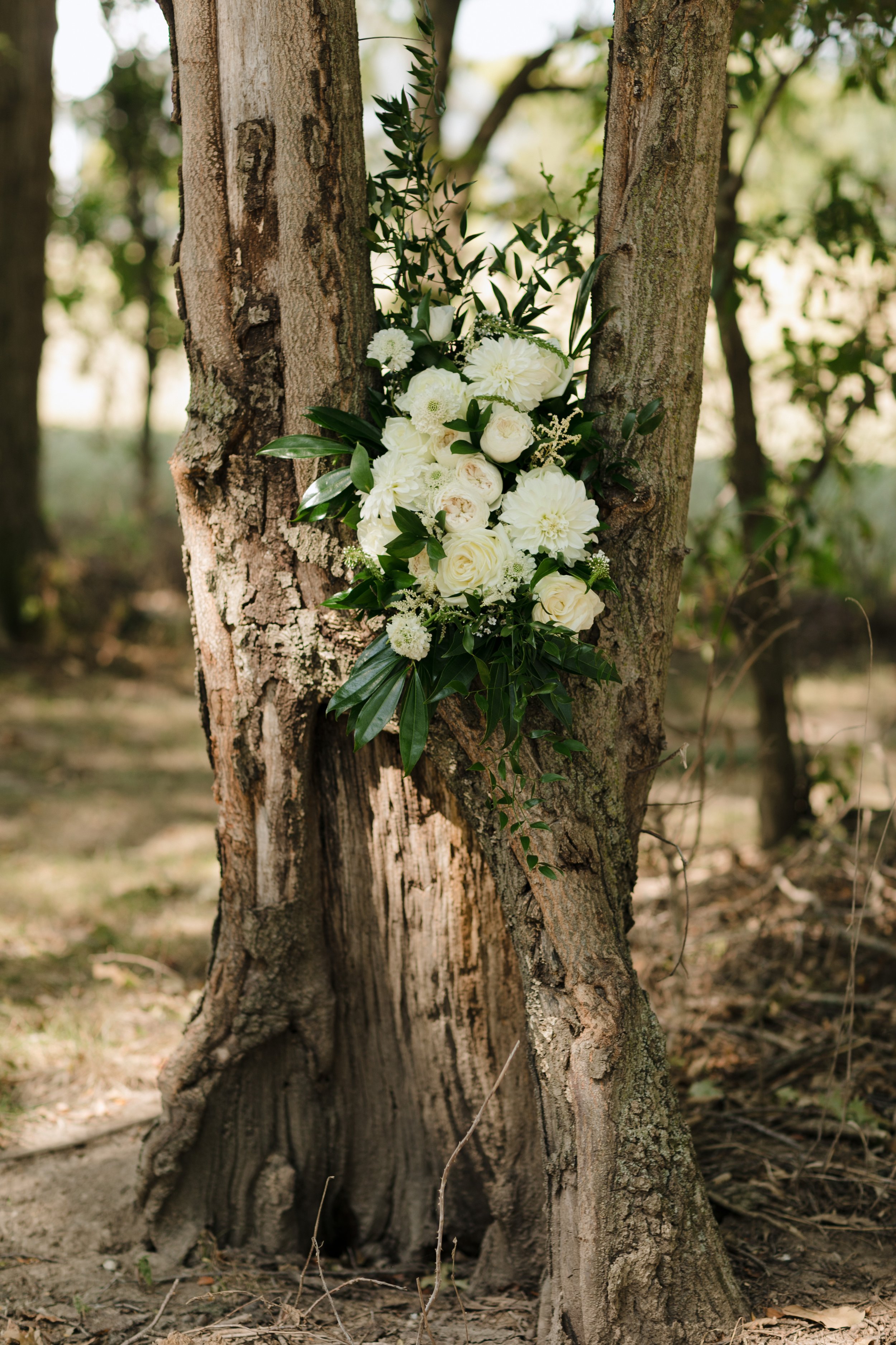 Flower Filled Sun Drenched Outdoor Wedding Venue Emerson Fields bride groom first look (4).jpg