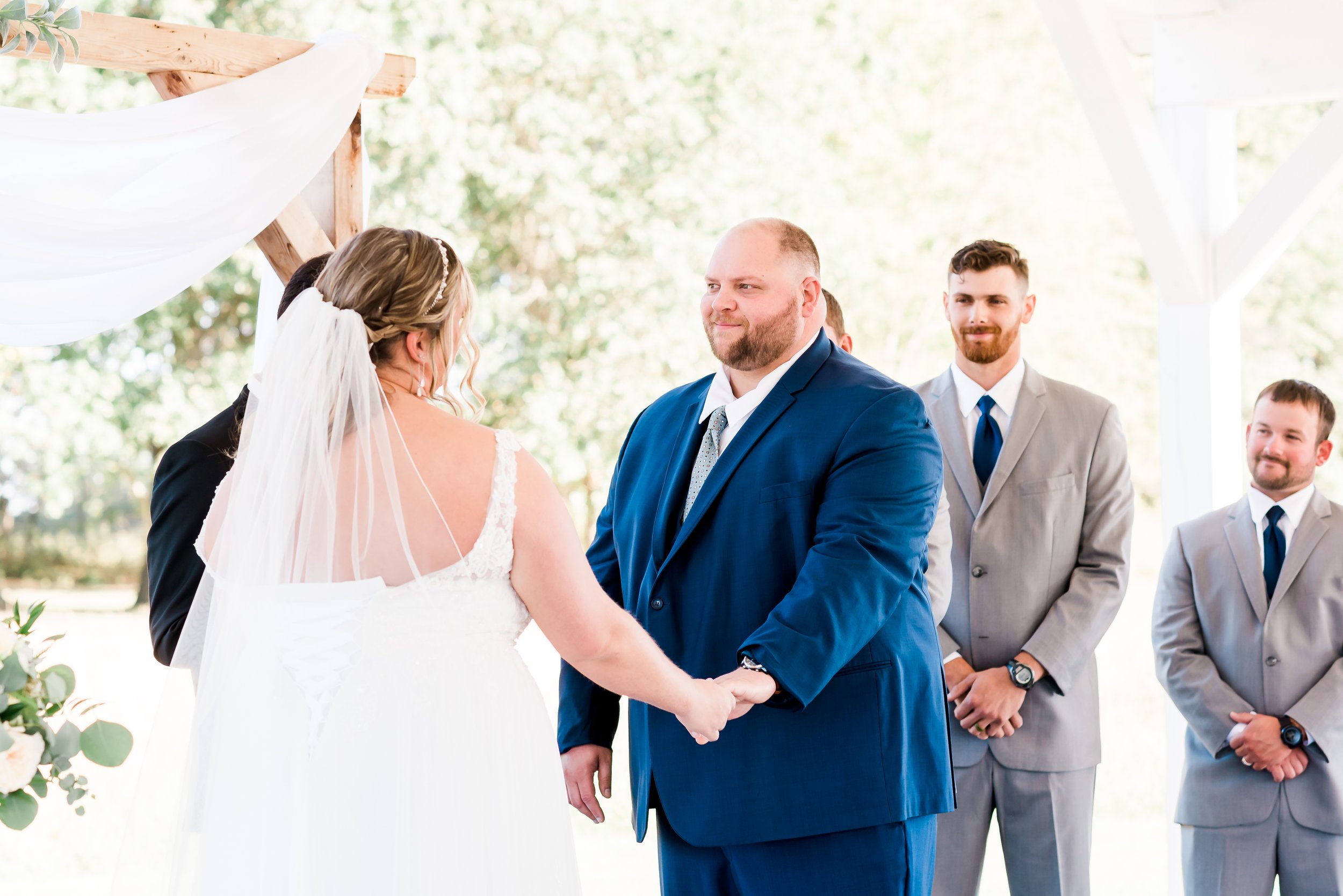 Intimate Outdoor Summer wedding ceremony pavilion Emerson Fields missouri (2).jpg