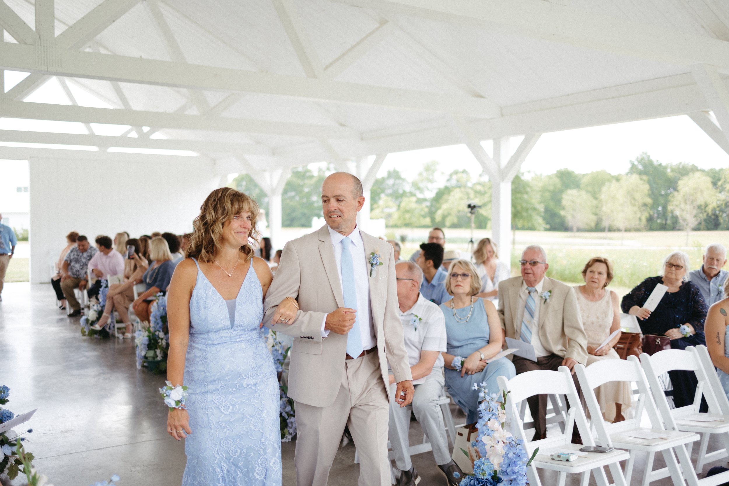 outdoor summer pavilion wedding ceremony powder blue fairytale emerson fields venue missouri (4).jpg