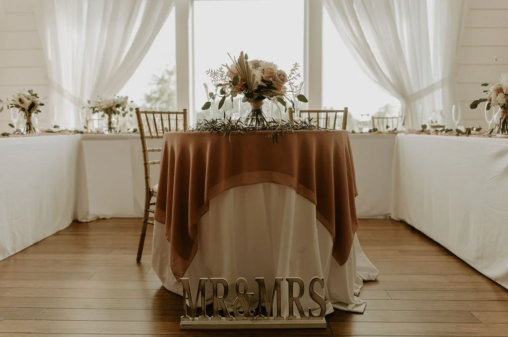 Solid Table Wedging Rustic Wedding Head Table