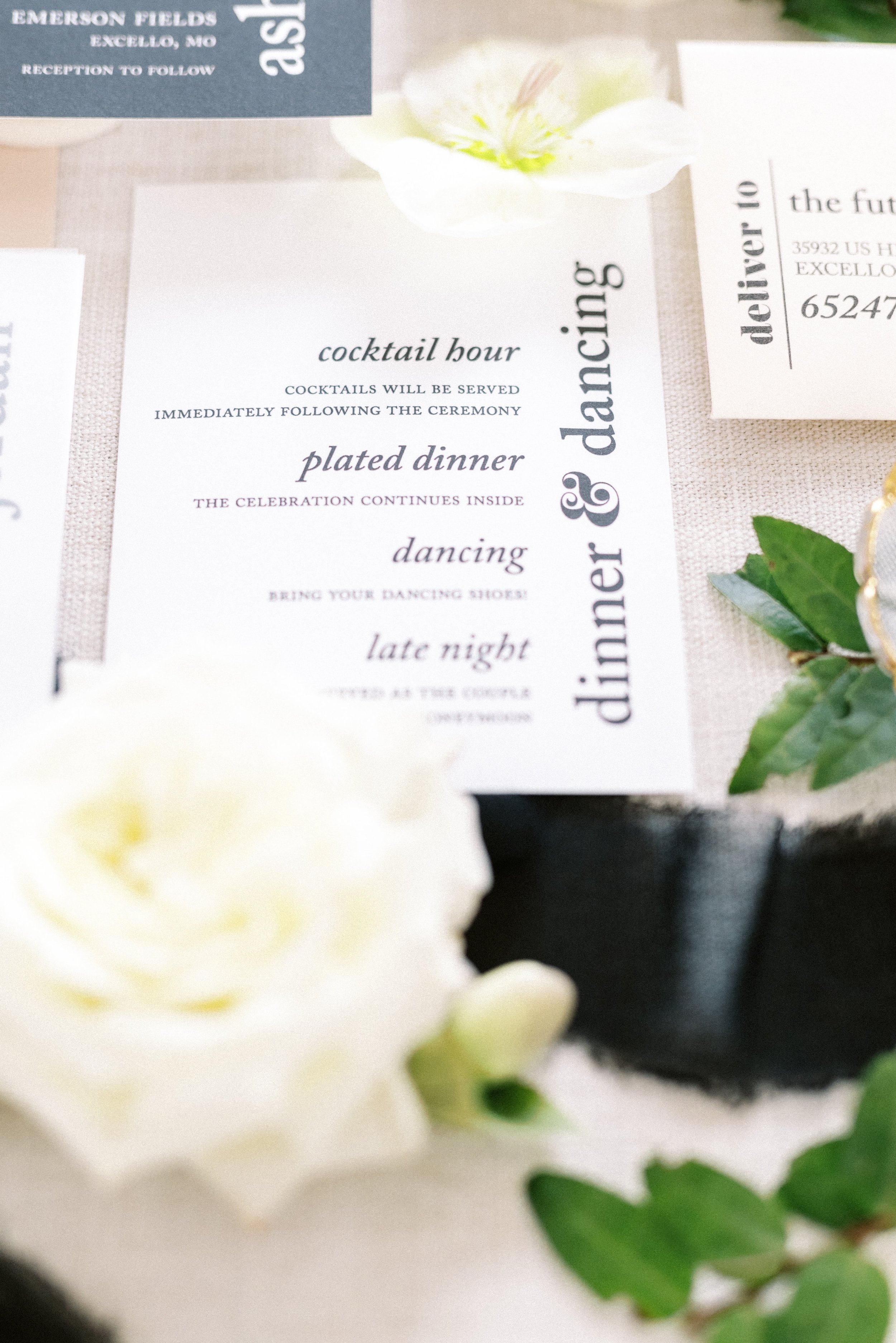 flat lay modern classic wedding invitation suite fruit details florals (4).jpg