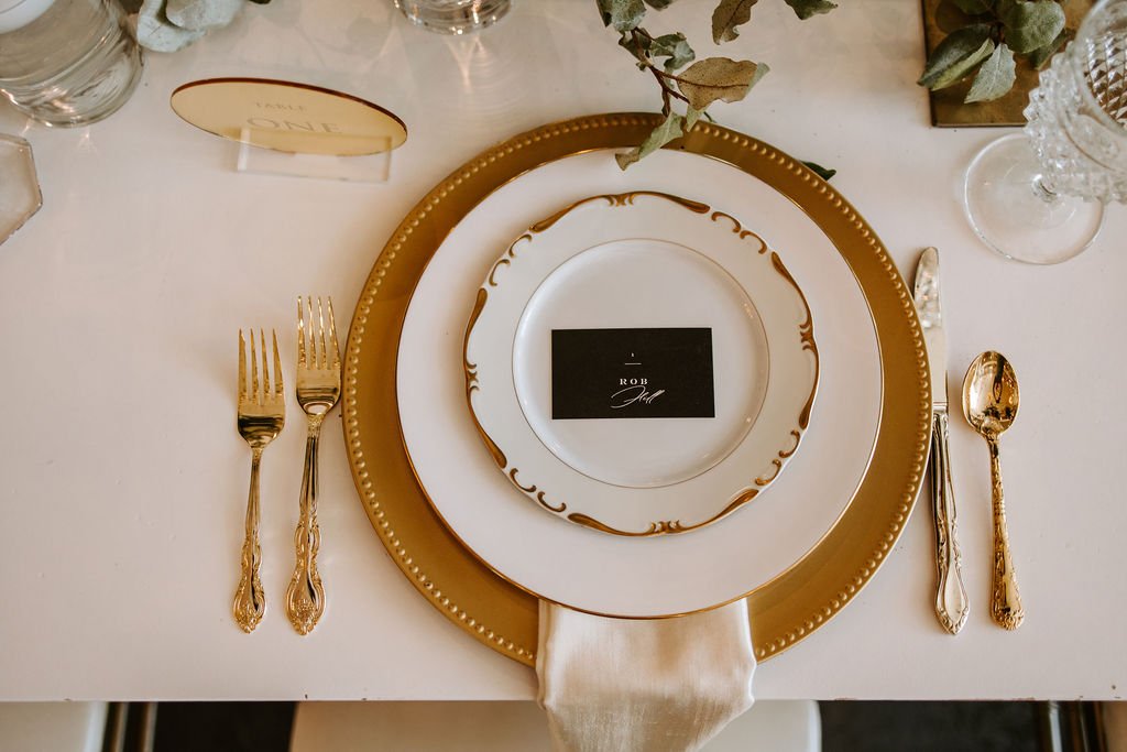 Wedding Guest Place Setting at Emerson Fields Wedding Venue