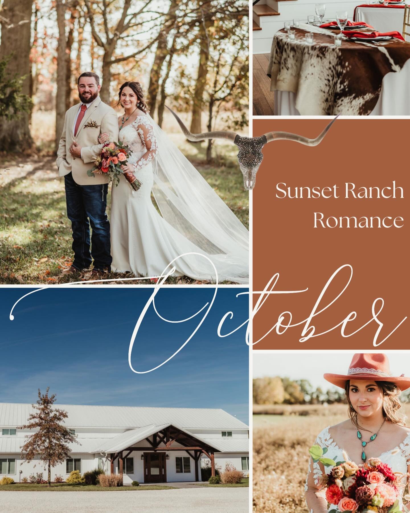Lauren and Kyle Riley&rsquo;s Emerson Fields wedding unfolded like a fall sunset ranch romance, rich with meaning and personal details from start to finish!
⠀⠀⠀⠀⠀⠀⠀⠀⠀
Their celebration was rooted in who they are. A custom brand from their farm and ra
