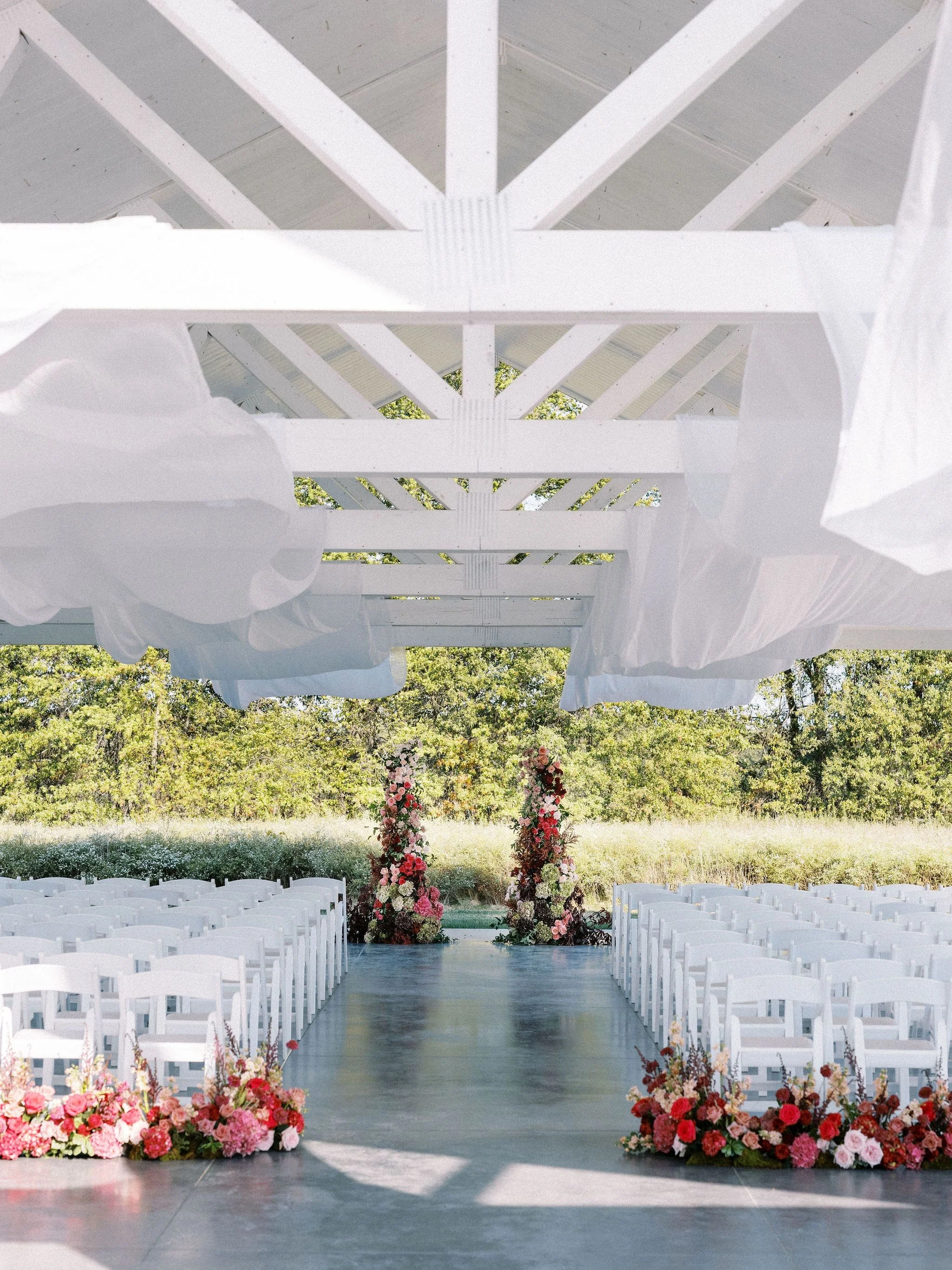 Outdoor ceremony setup in Missouri