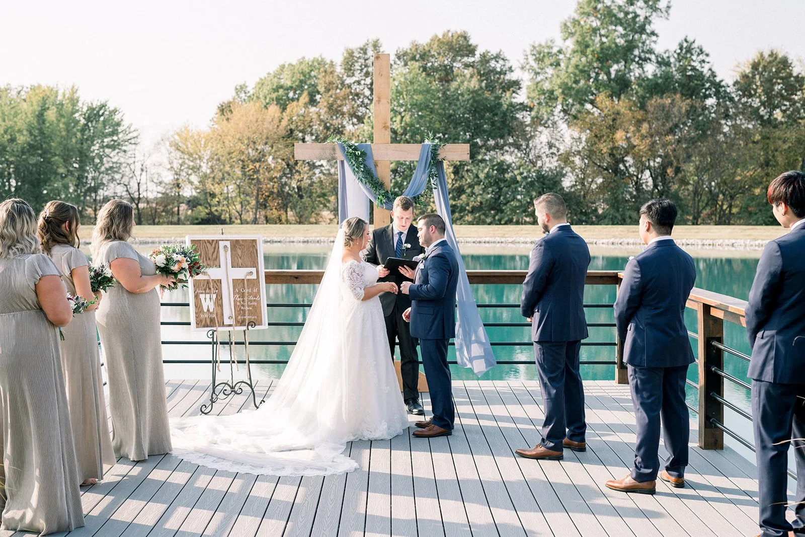 Ceremony at outdoor wedding venue in Missouri