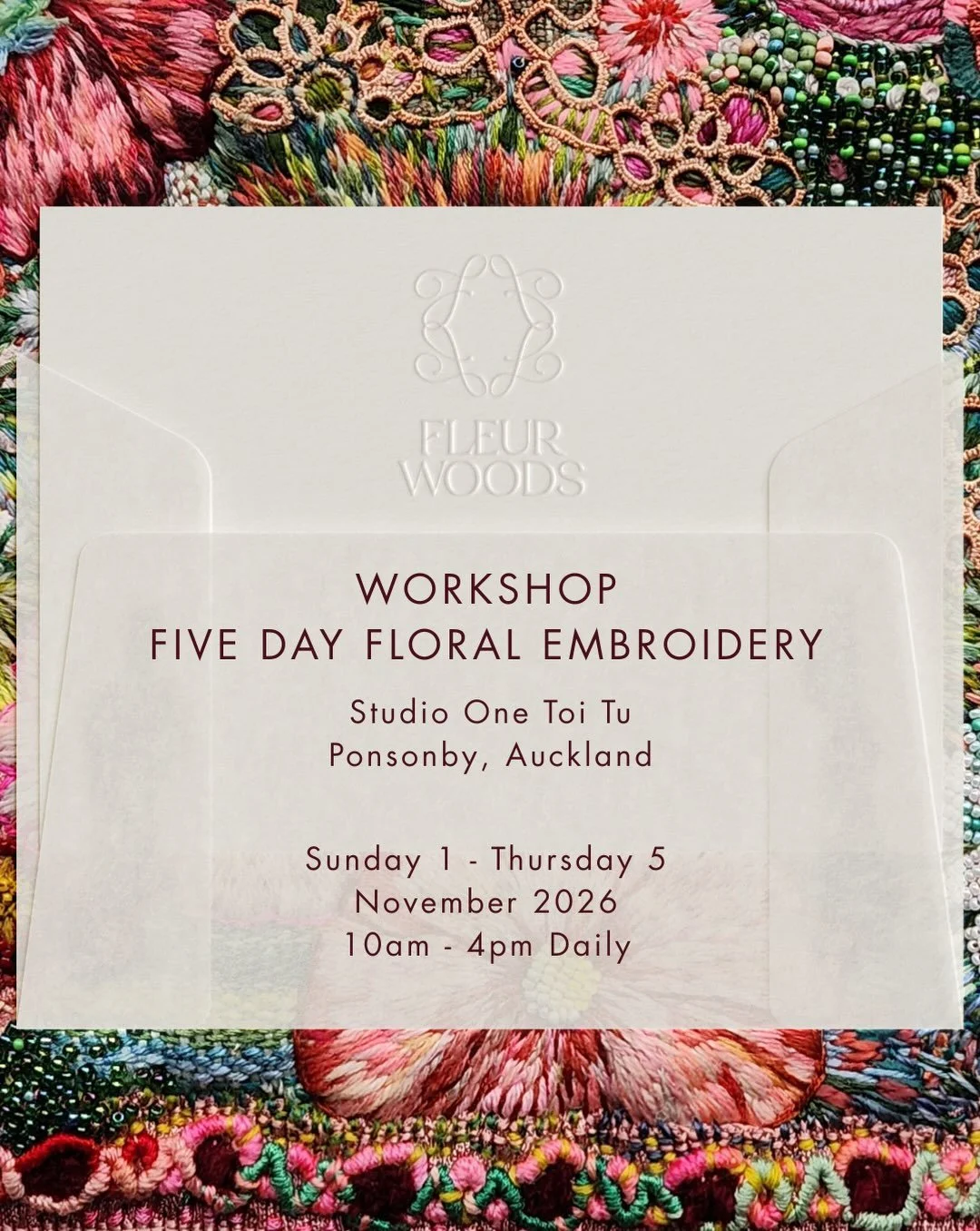 Join me in Ponsonby Auckland this November. It&rsquo;s always a joy to gather and create and I&rsquo;m thrilled to share that I&rsquo;ve got three workshops to choose from at @studioone.toitu (bookings via fleurwoodsart.com) so if you&rsquo;re keen t