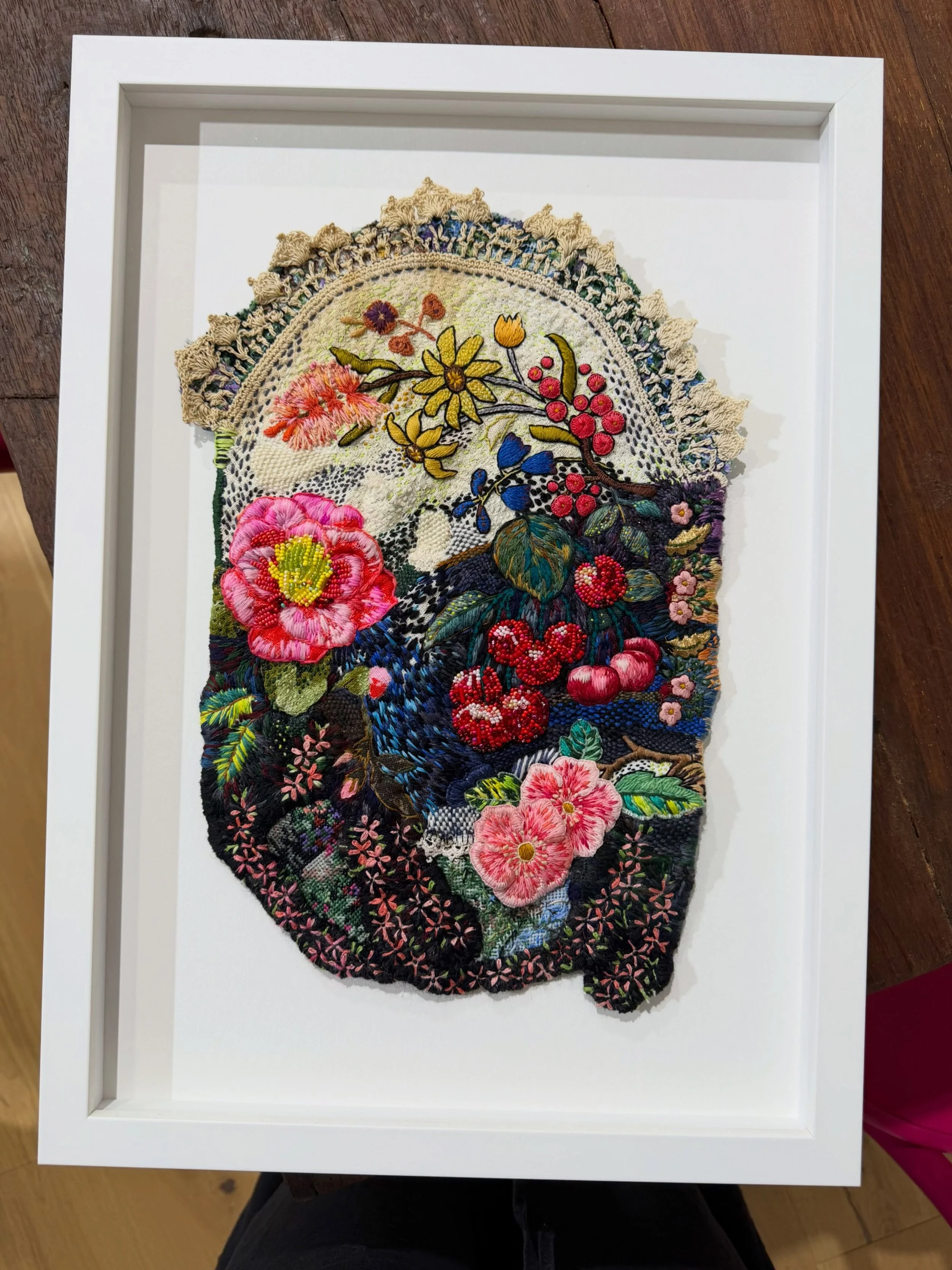 Such a treat to get to see my &lsquo;Cherry Ripe&rsquo; artwork framed and living in Newcastle, Australia. Thank you to my lovely collector for reconnecting me with this special piece. Seeing artworks again a year on is like meeting an old friend. So