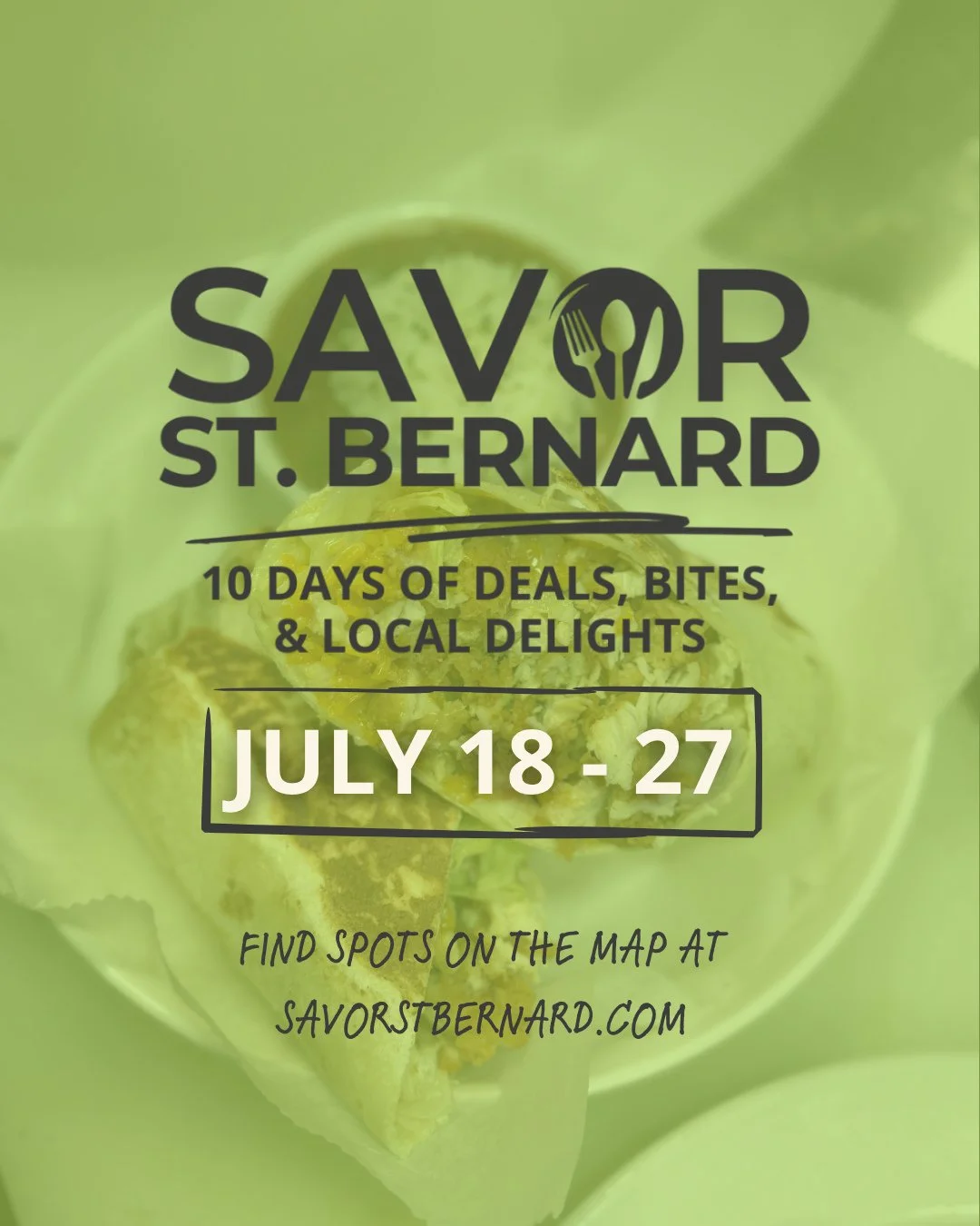 🍗 From seafood to sweets, poboys to plate lunches&mdash;Savor St. Bernard is all about bold bites and local flavor. July 18th - 27th: Savorstbernard.com