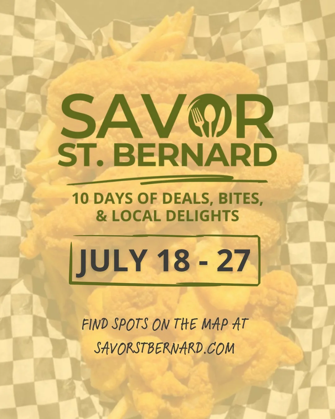 🍴 We&rsquo;re just ONE WEEK AWAY from the tastiest 10 days in St. Bernard!⁠
From July 18&ndash;27, participating local restaurants will be serving up exclusive, limited-time specials you don&rsquo;t want to miss.⁠
📍Find your flavor map at savorstbe