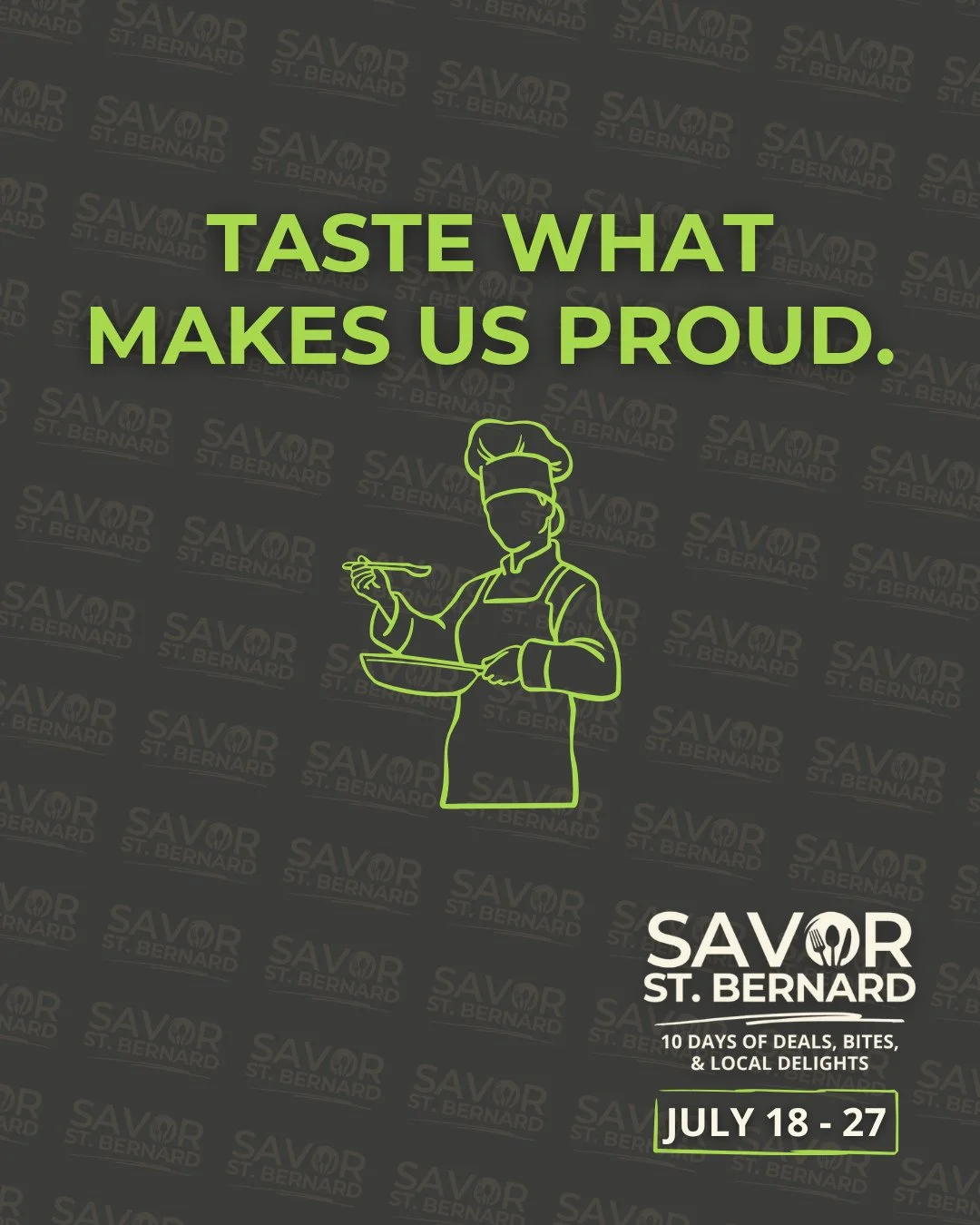 🙋&zwj;♀️ Who&rsquo;s ready to try something new? Tag your foodie crew and start planning your list!⁠
⁠
July 18-27: savorstbernard.com