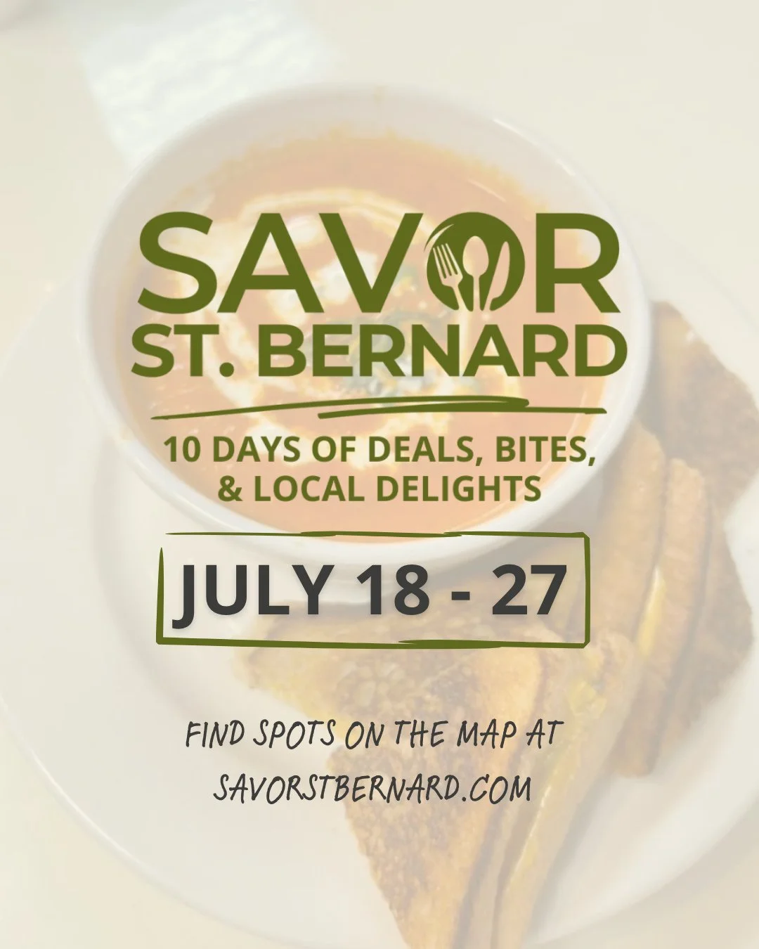 📍One parish. Tons of places to eat. Don&rsquo;t miss your chance to taste it all during Savor St. Bernard!⁠
⁠