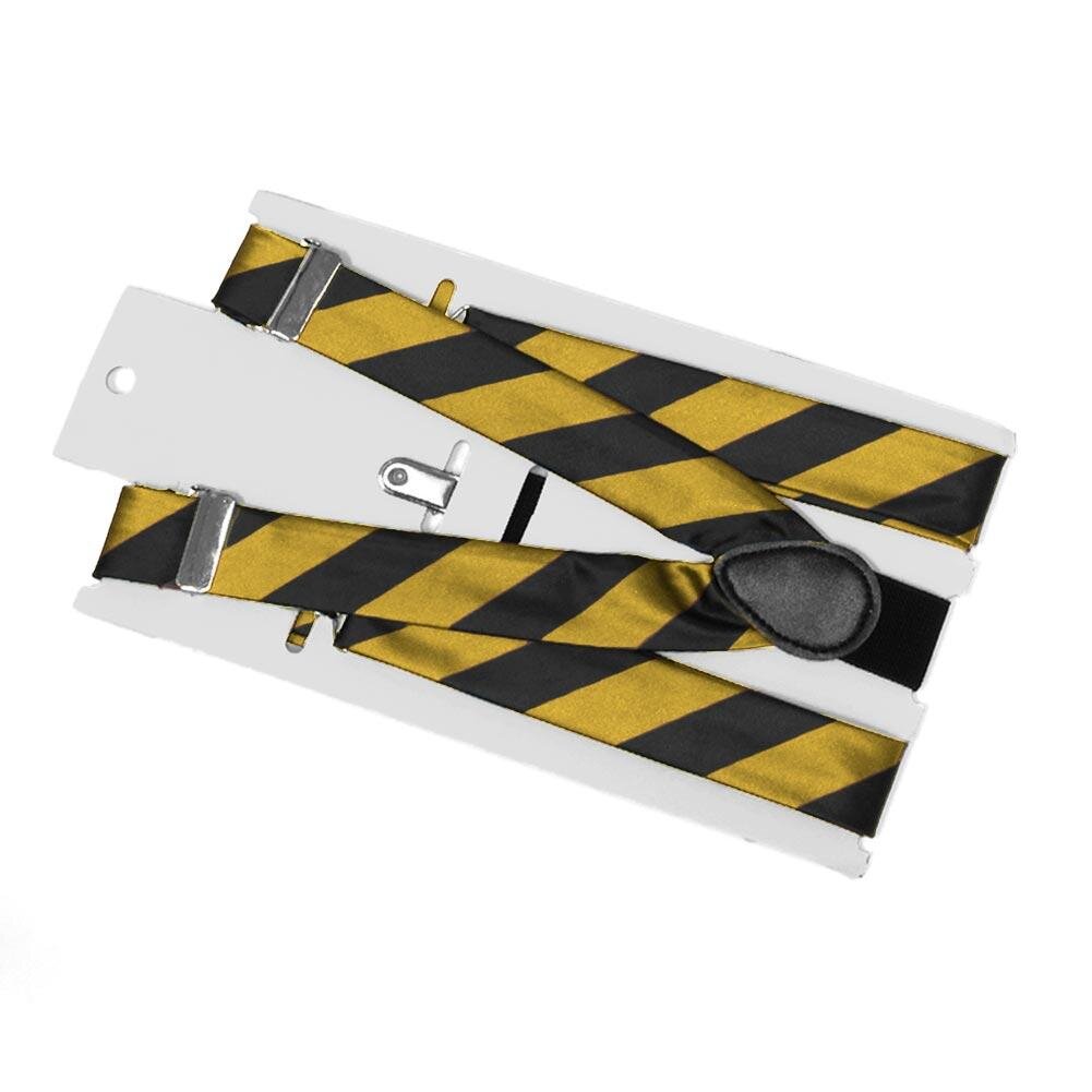 Black and Gold Striped Suspenders
