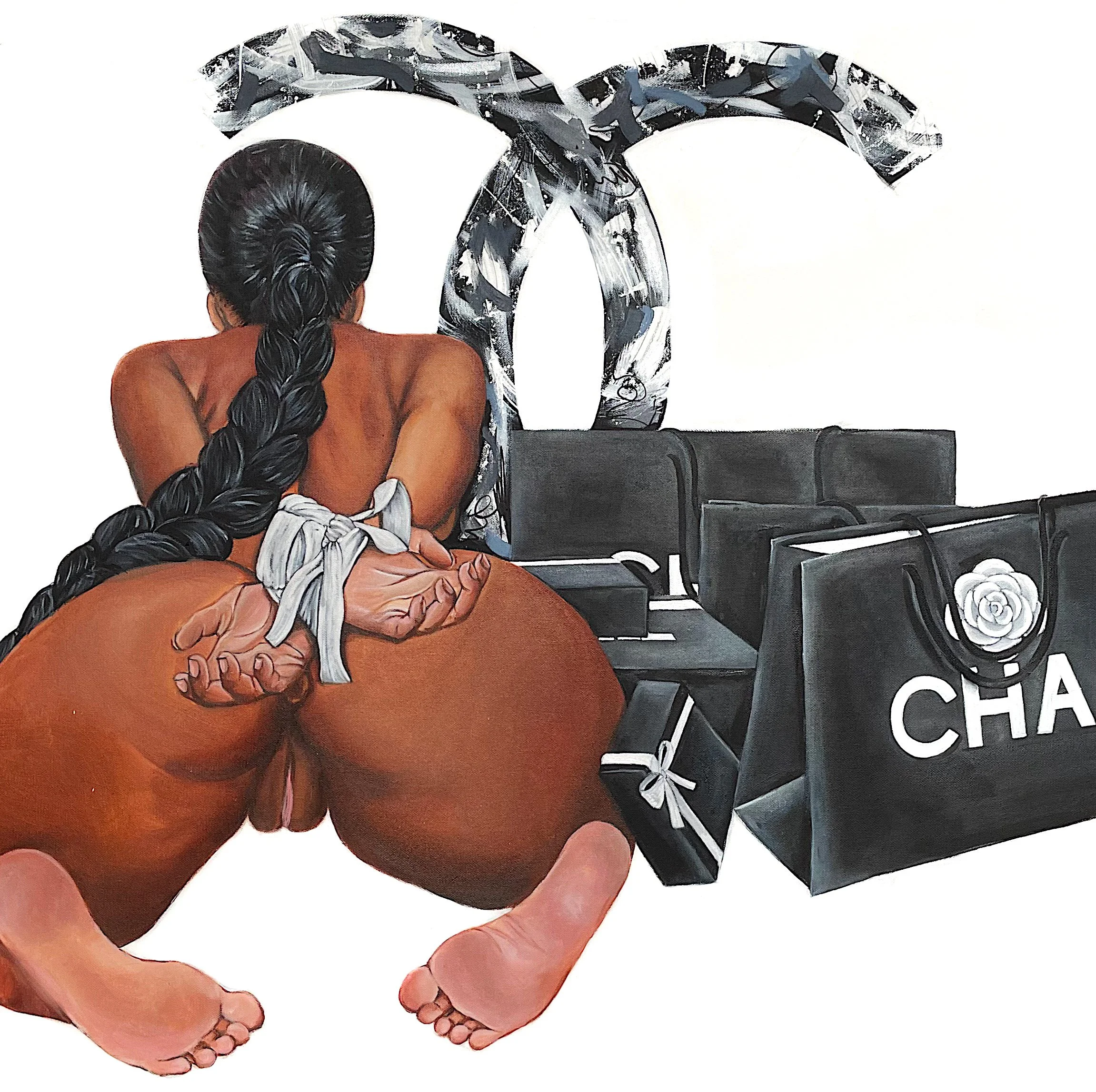  Black Luxury, 2022  91.44 x 91.44 cm  Acrylic on canvas 