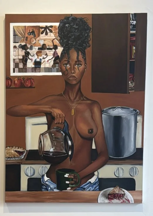  Mina’s Kitchen, 2024  91.44 x 121.92 cm  Acrylic on canvas 