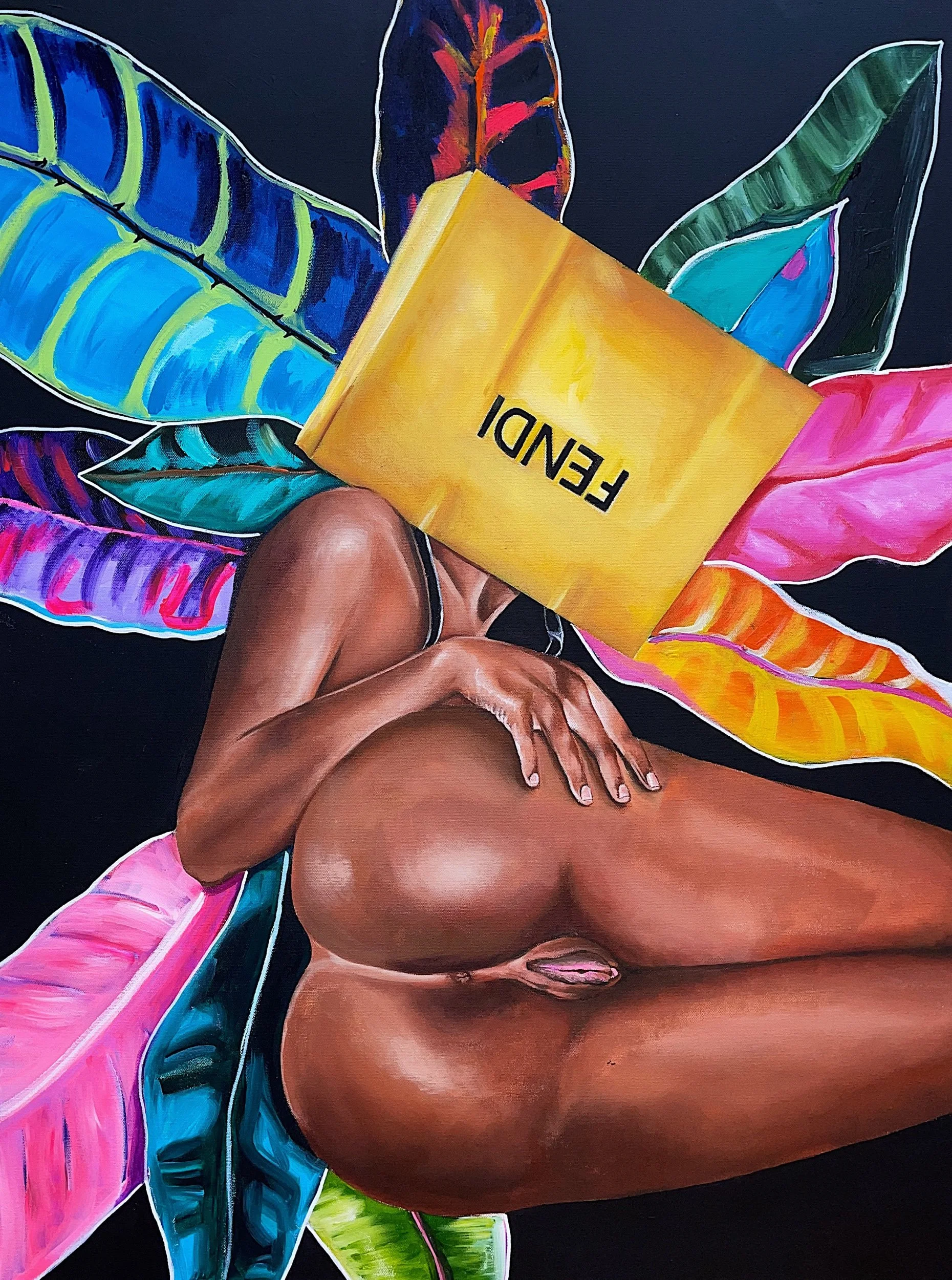  In my bag, 2023  76.2 x 101.6 cm  Acrylic on canvas 