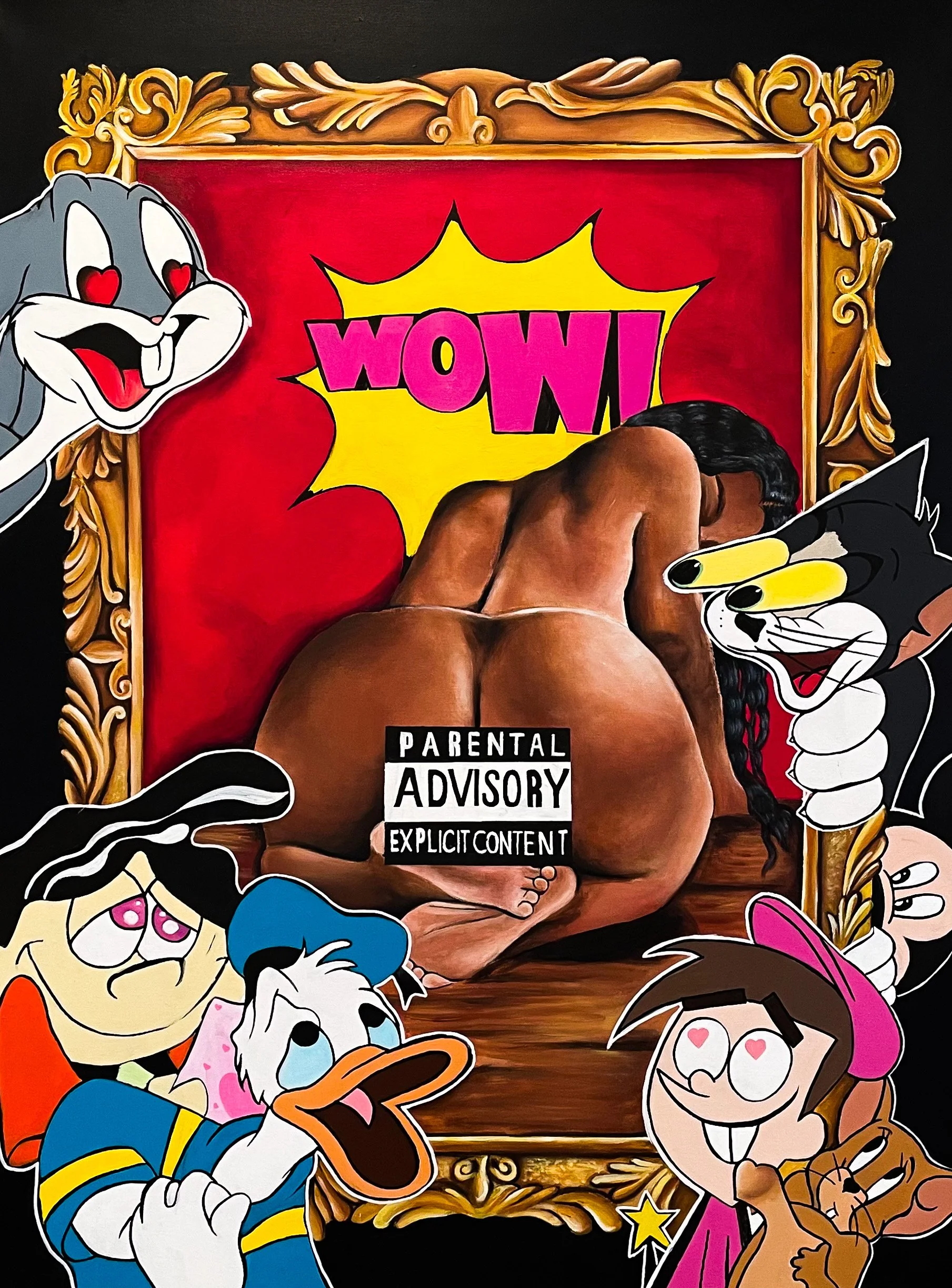  Parental Advisory, 2023  76.2 x 101.6 cm  Acrylic on canvas 