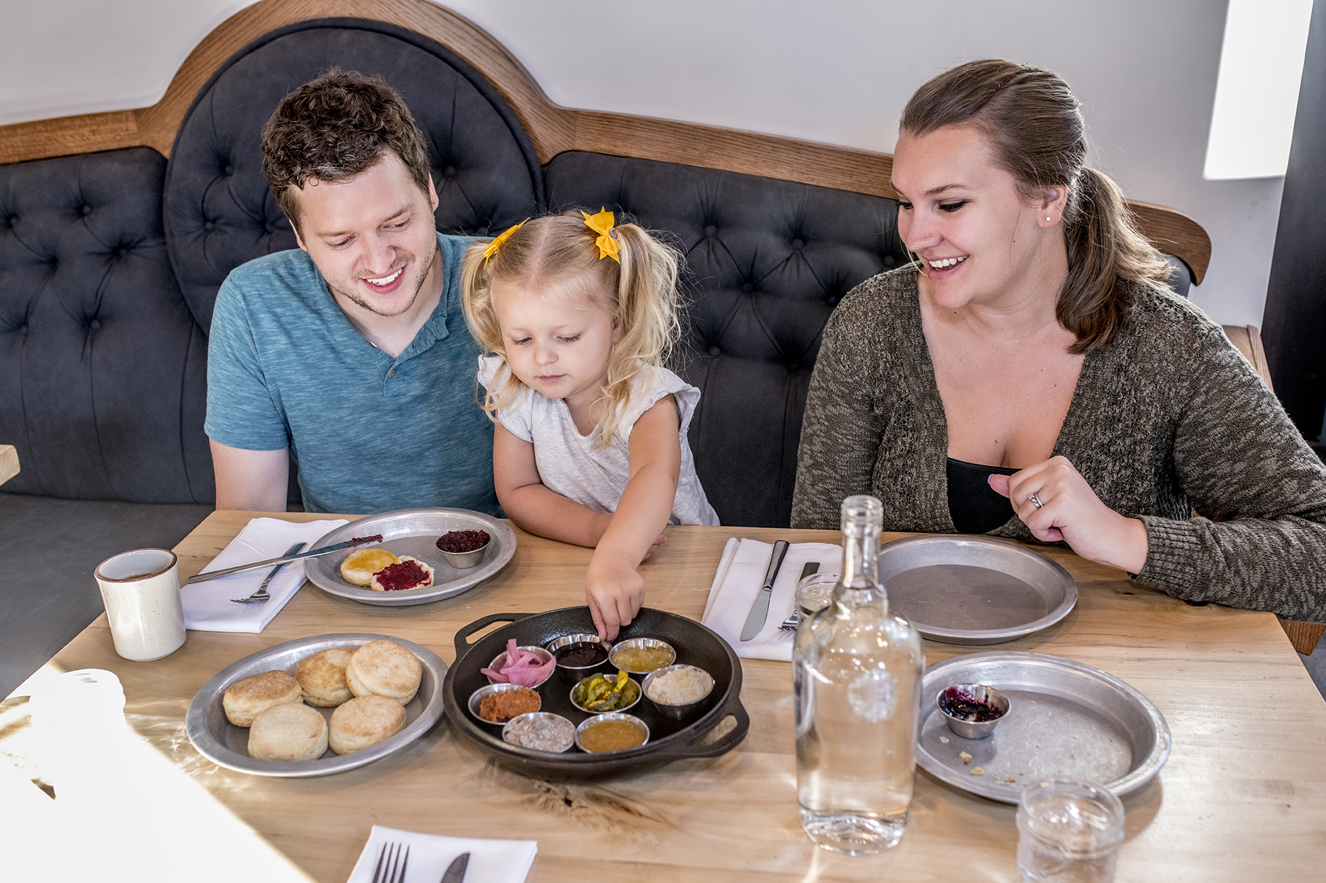  Family shares the Chef’s Choice of Jams, Jellies and Pickles with Signature Biscuits also known as Trail Pickins. || Image:  Twin Spire Photography  - Published: 10.9.2019 