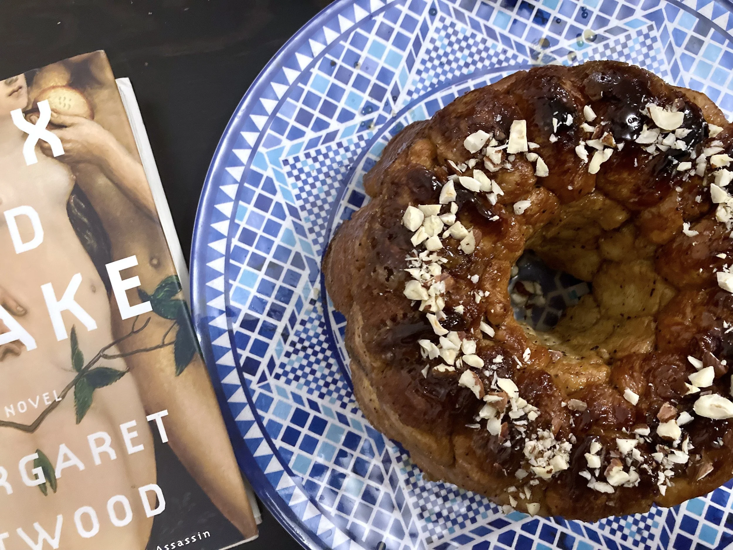 Happicuppa Monkey Bread  on a blue plate