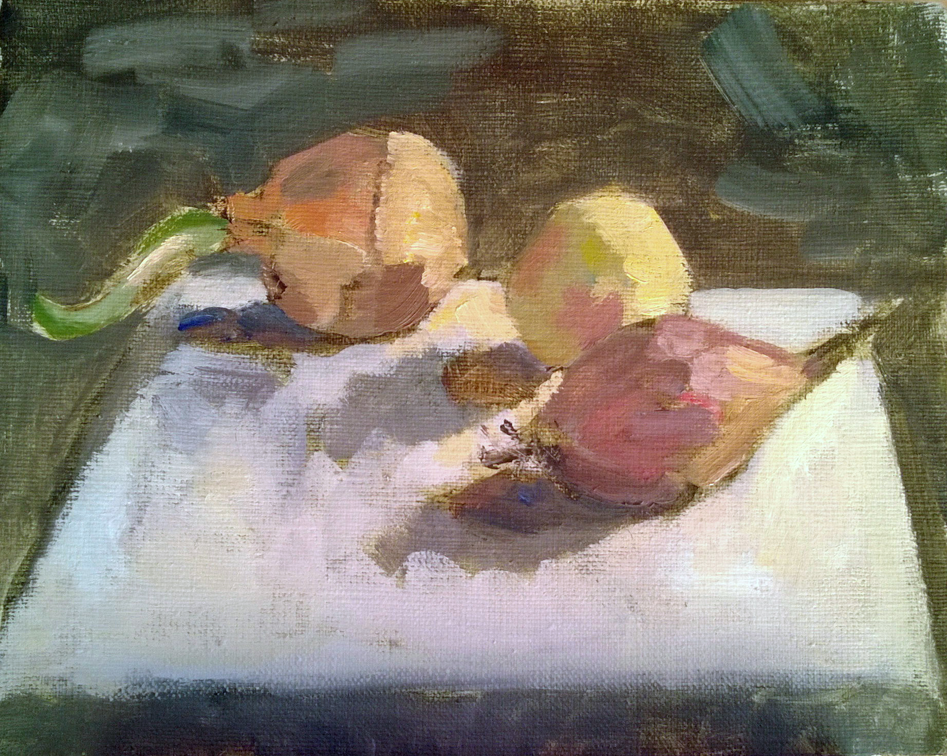 Onions, Oil on canvas, 8"x10"