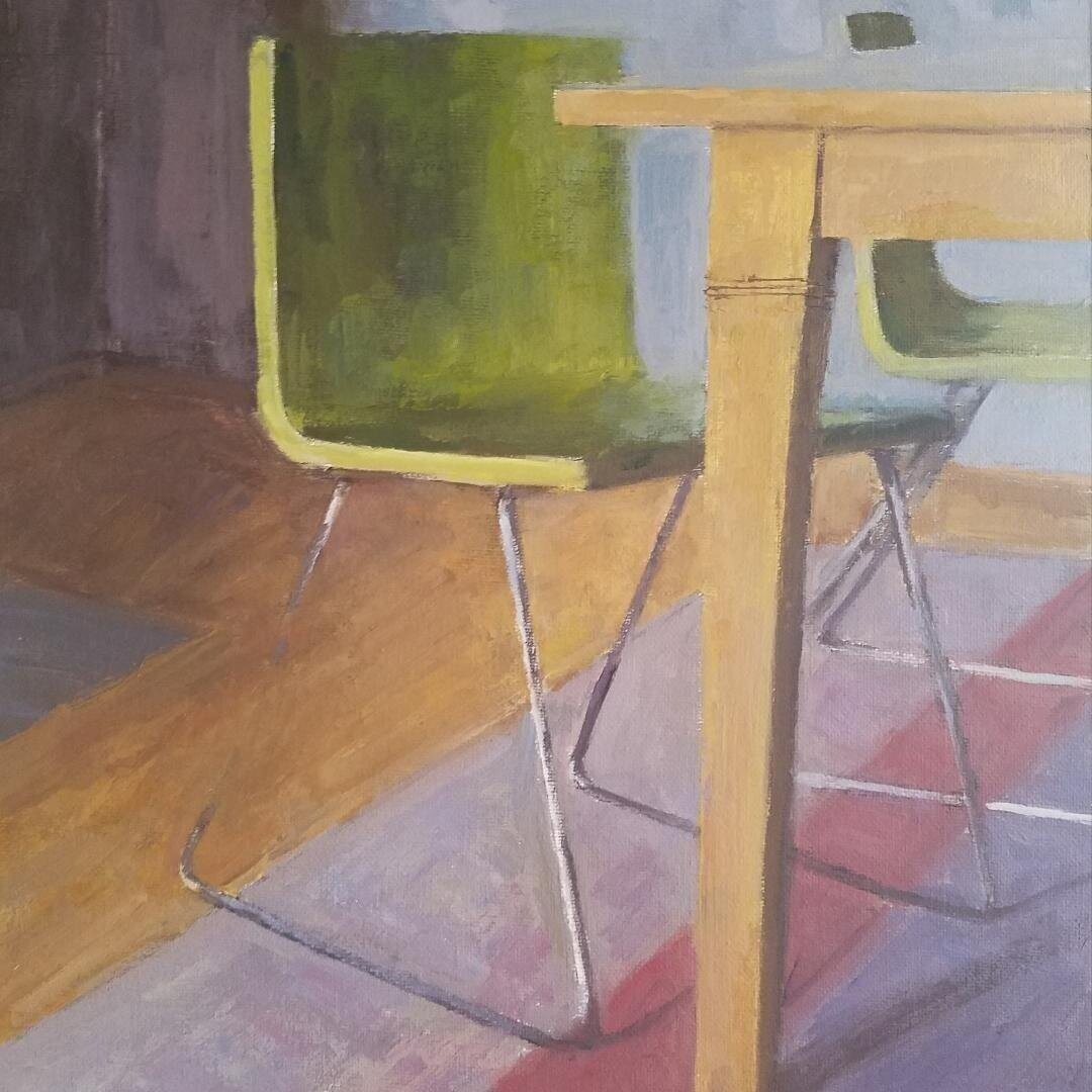 Take a seat, Oil on canvas, 16"x12".