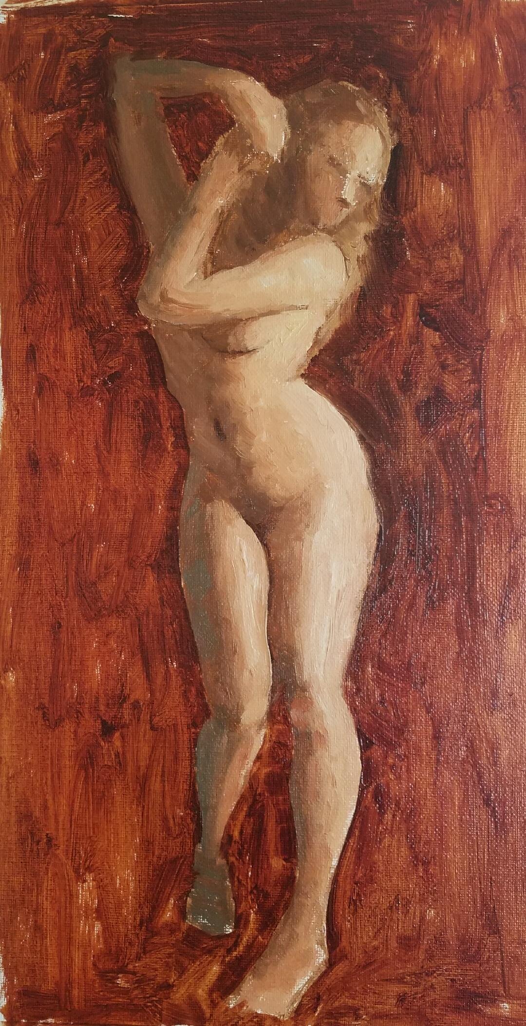 Earth tones, Oil on canvas, 16"x12".