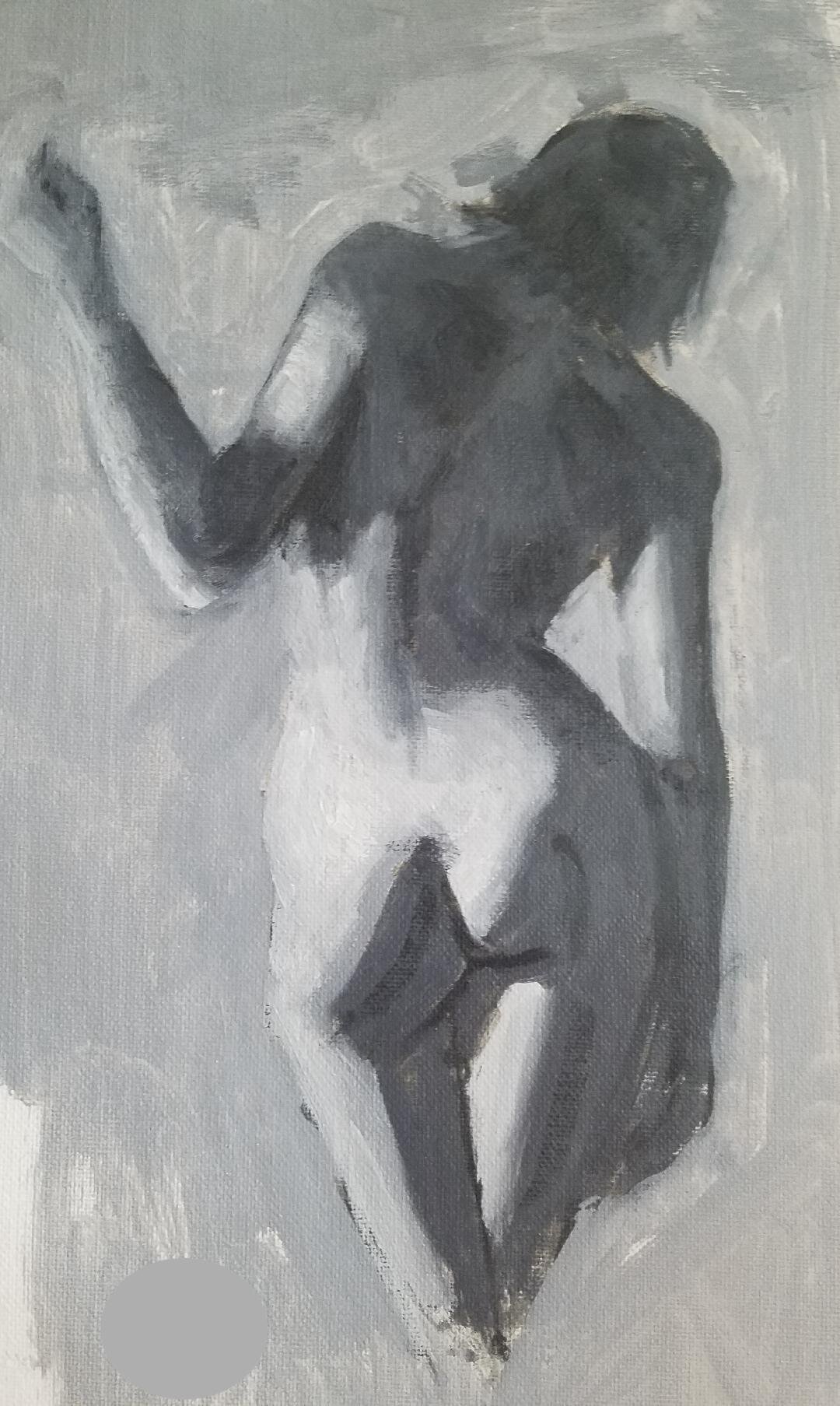 Study in values, Oil on canvas, 16"x12"
