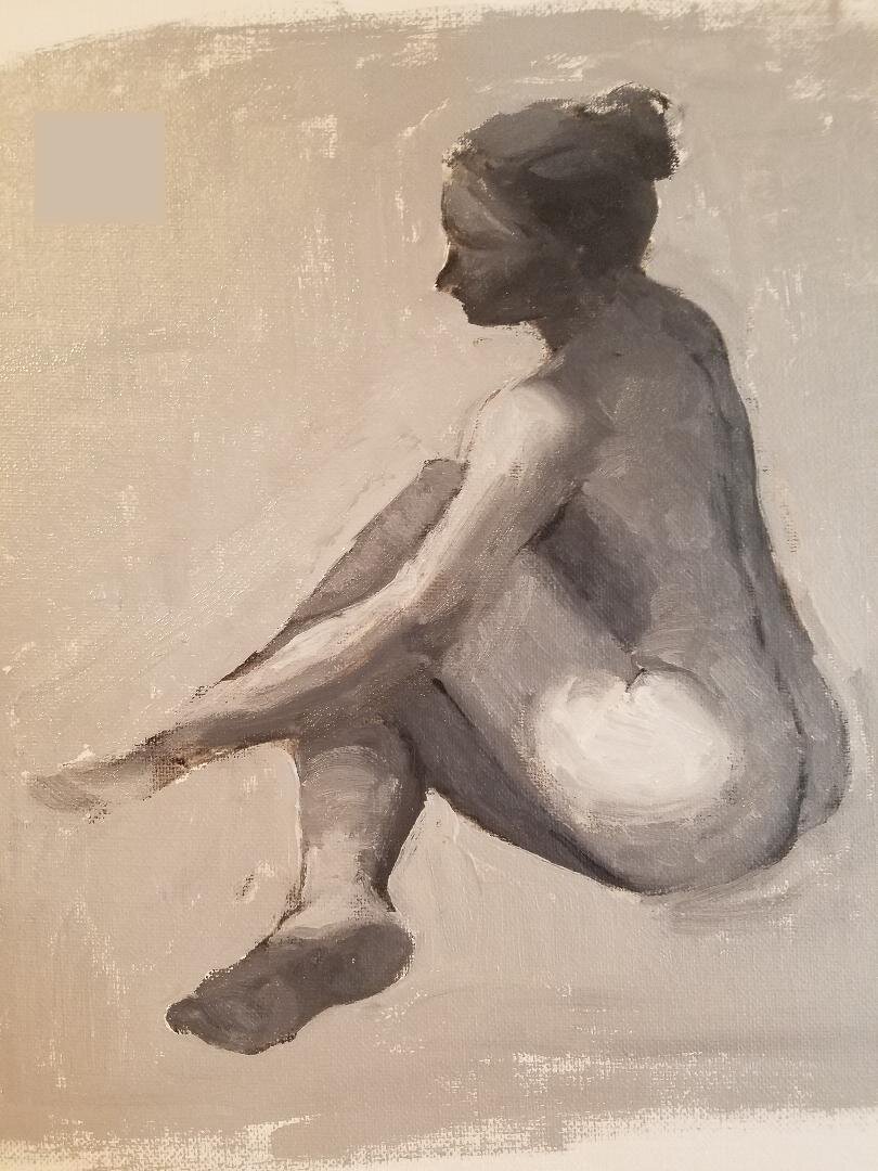 Value study, Oil on canvas, 16"x12"