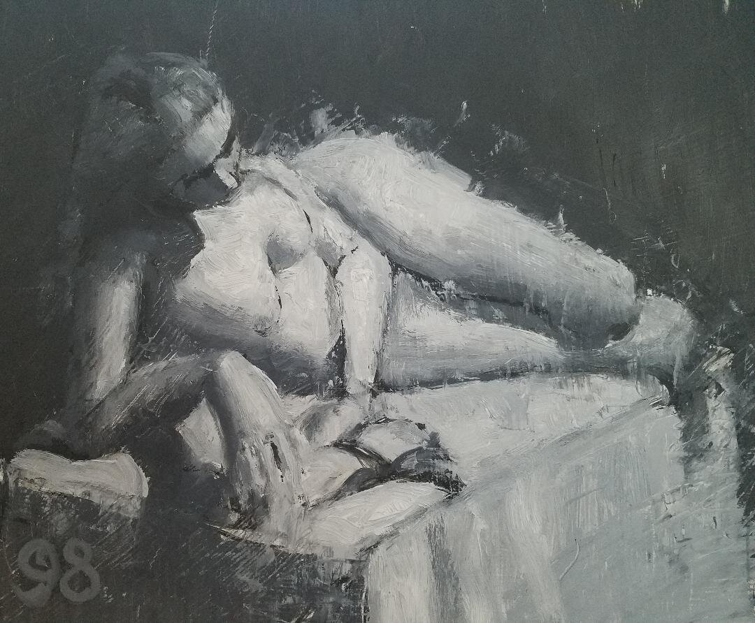 Reading Nude, Oil on linen