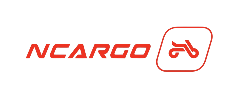 Logo con la palabra 'NCARGO' en letras rojas y un icono de elemento de carga en línea de color rojo a la derecha.