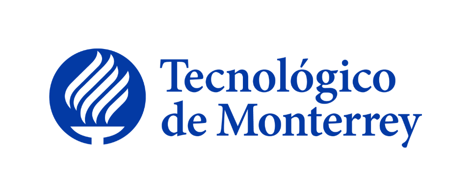 Logotipo de Tecnológico de Monterrey en color azul.