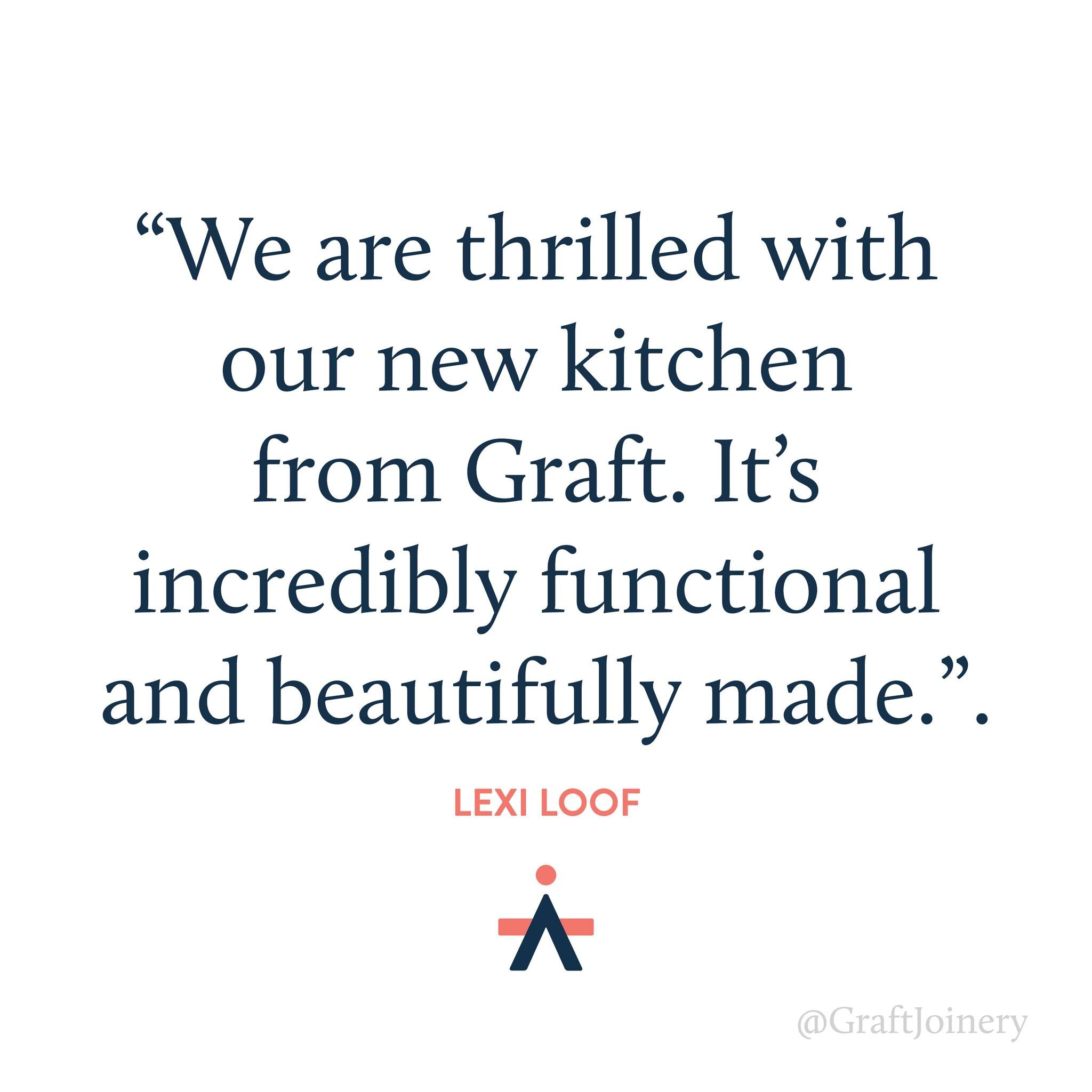 Turning dreams into reality, one kitchen at a time. Our clients' kind words say it all! 
 
#KitchenGoals #HappyClients #DreamKitchen #graftjoinery #lovetauponz