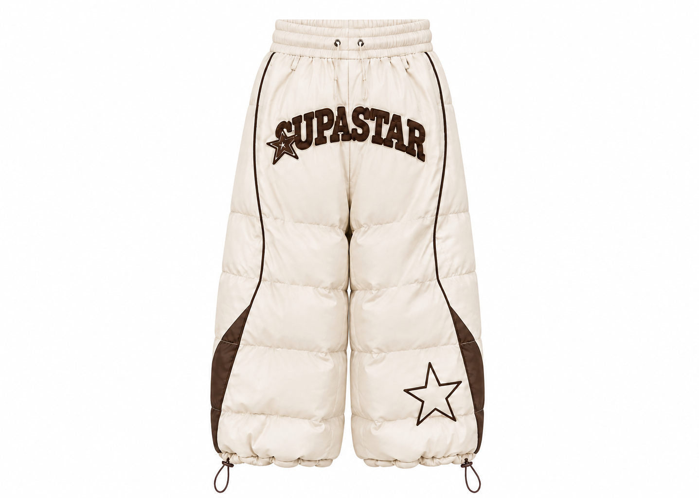 Bubble Pants - Cream/Brown