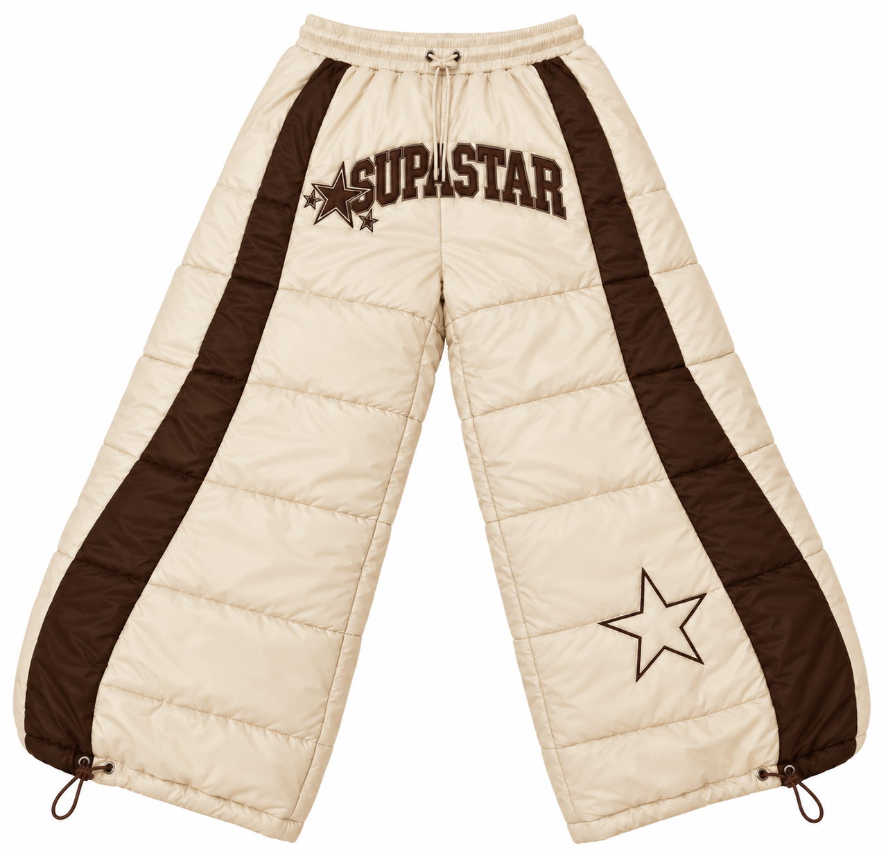 Bubble Pants - Cream/Brown